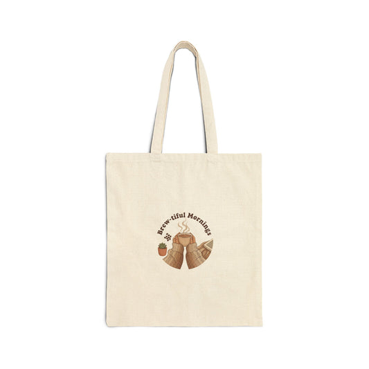 Cozy Coffee Morning Tote | canvas, latte art illustration, caffeine-coded