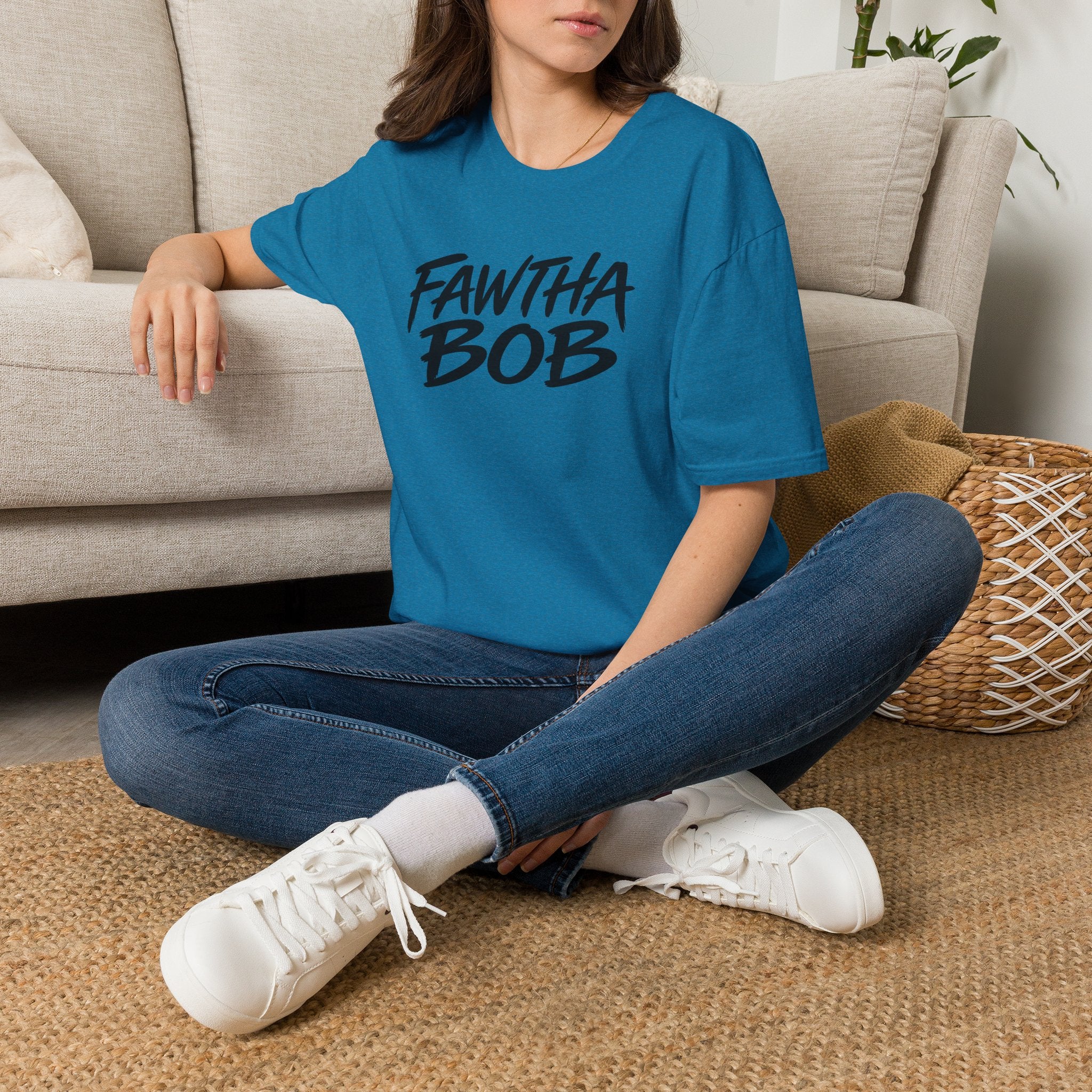 Fawtha Bob Graphic T‑Shirt — Bold Script Casual Tee