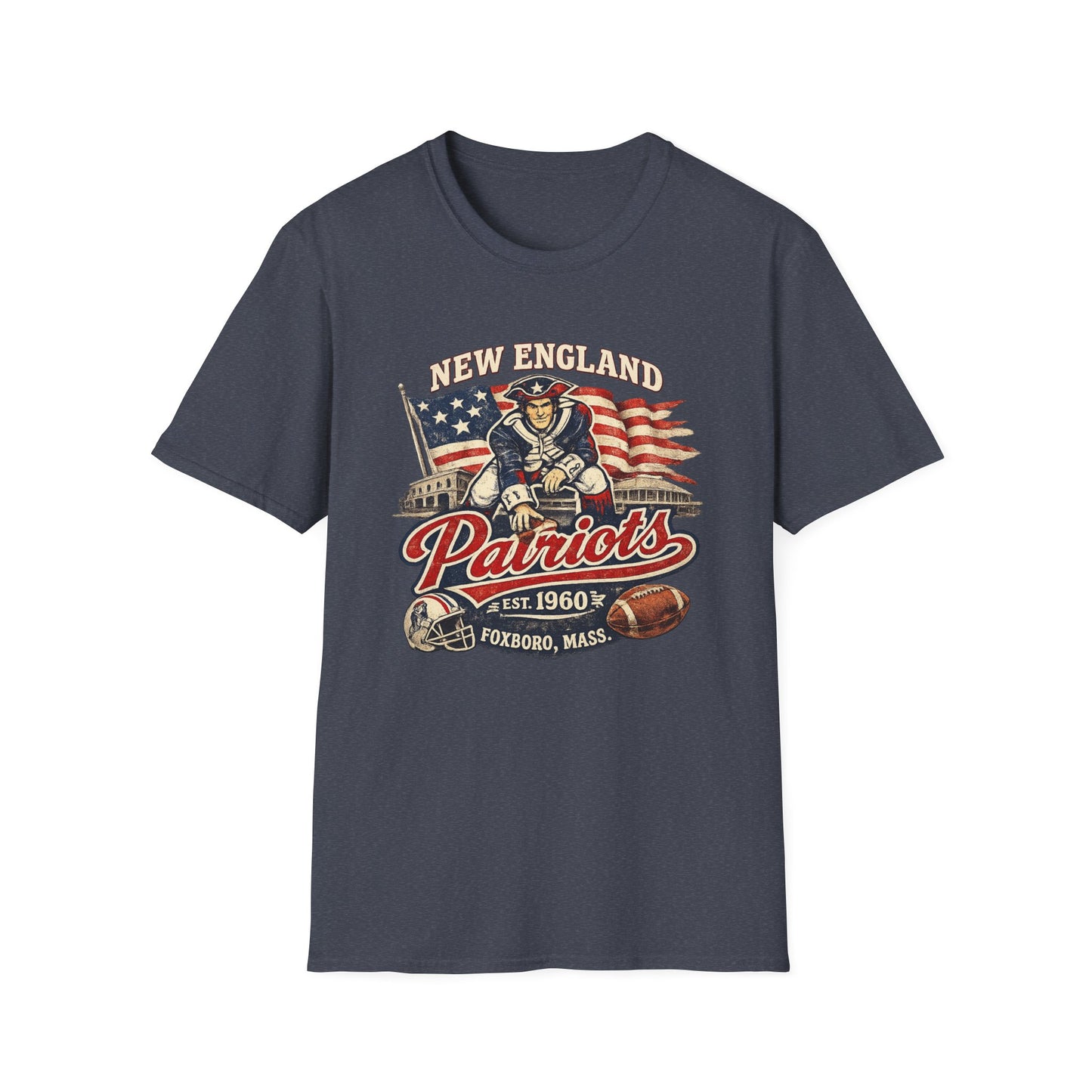 Patriots Vintage Football T-Shirt — New England, Foxboro Est. 1960