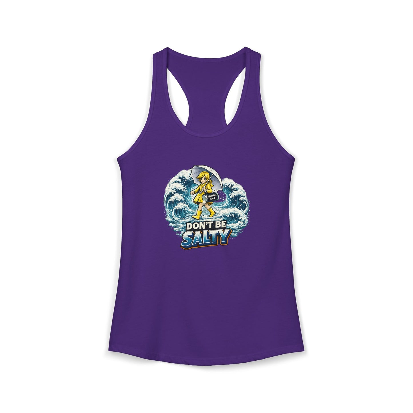 Don’t Be Salty Racerback Tank — Women's Beachy Summer Workout Top