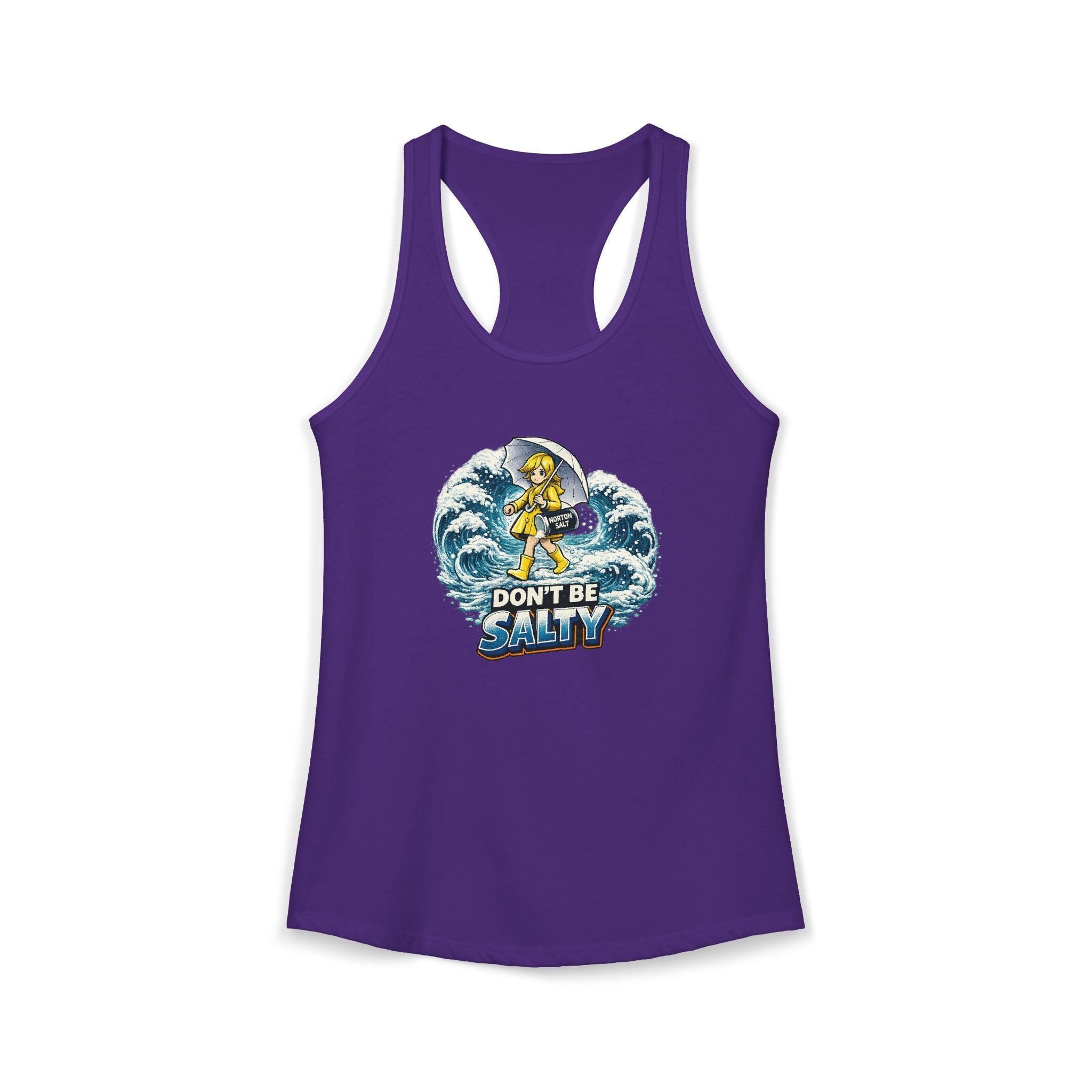 Don’t Be Salty Racerback Tank — Women's Beachy Summer Workout Top