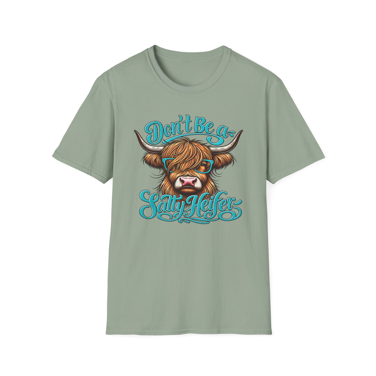 Don’t Be a Salty Heifer – Funny Highland Cow Graphic Tee