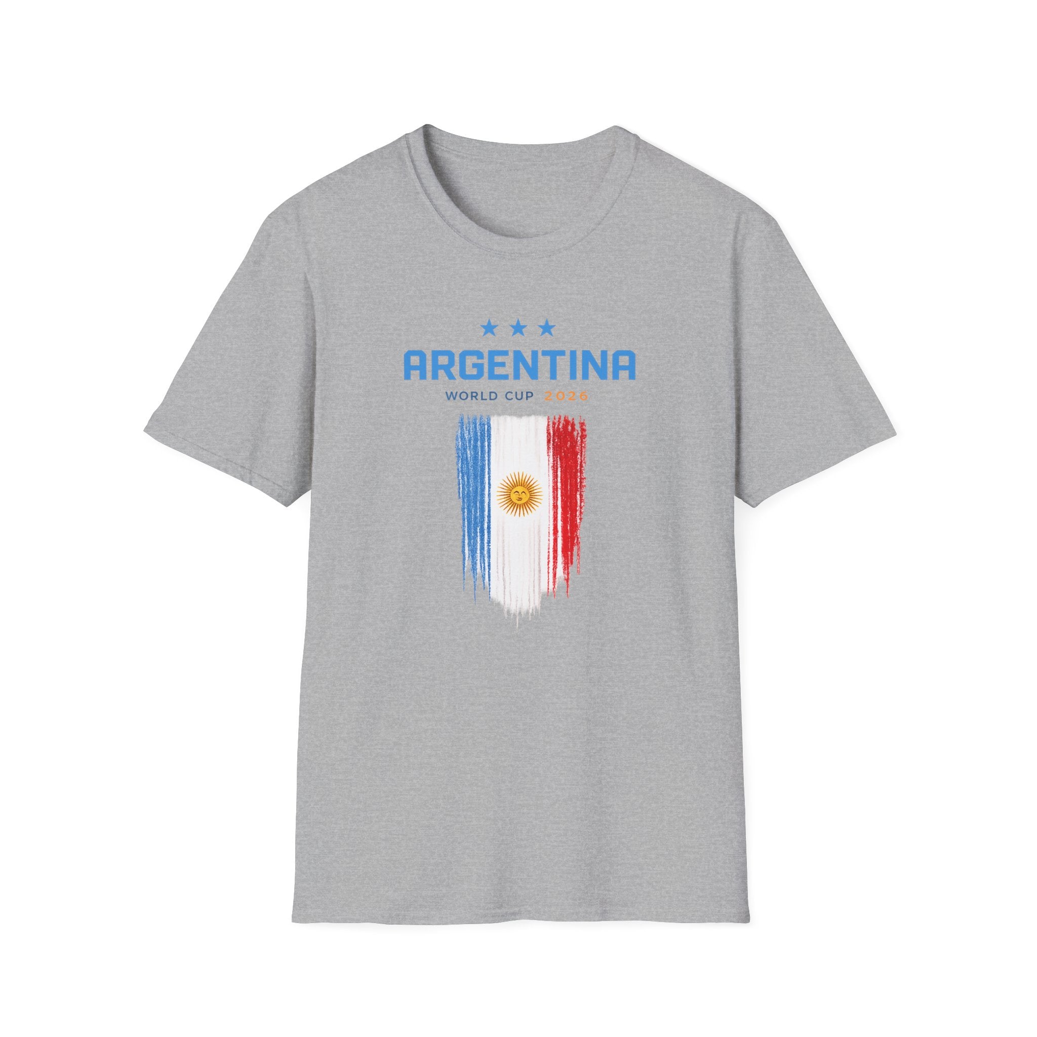 Argentina World Cup T-Shirt – Distressed Flag & Crest Soccer Tee