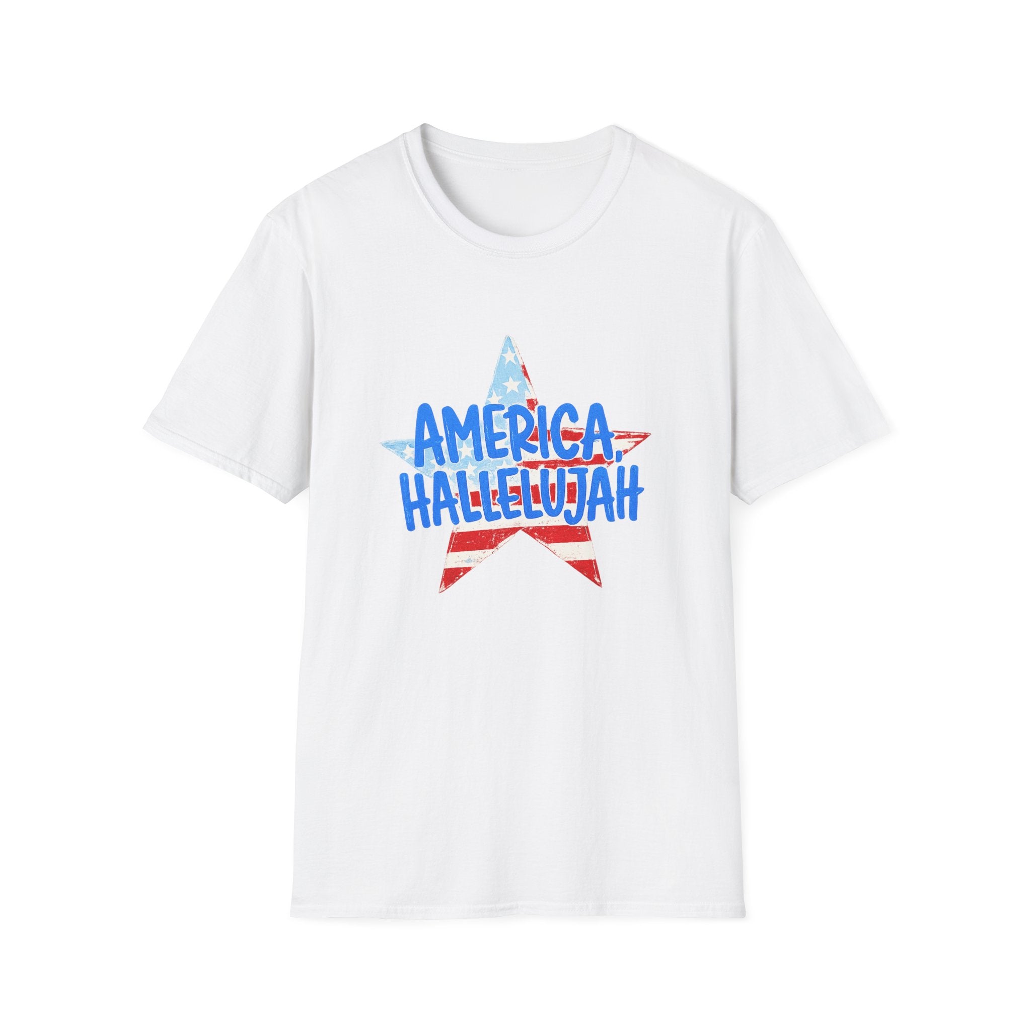 America Hallelujah T-Shirt — Patriotic Fourth of July Star Tee