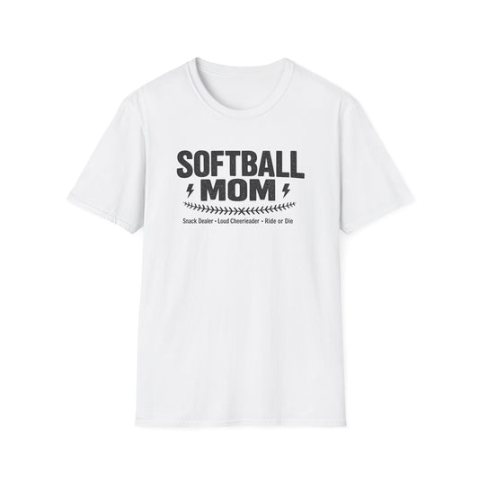 Softball Mom T-Shirt – Proud Softball Mom Tee (Coach, Team Mom Gift)