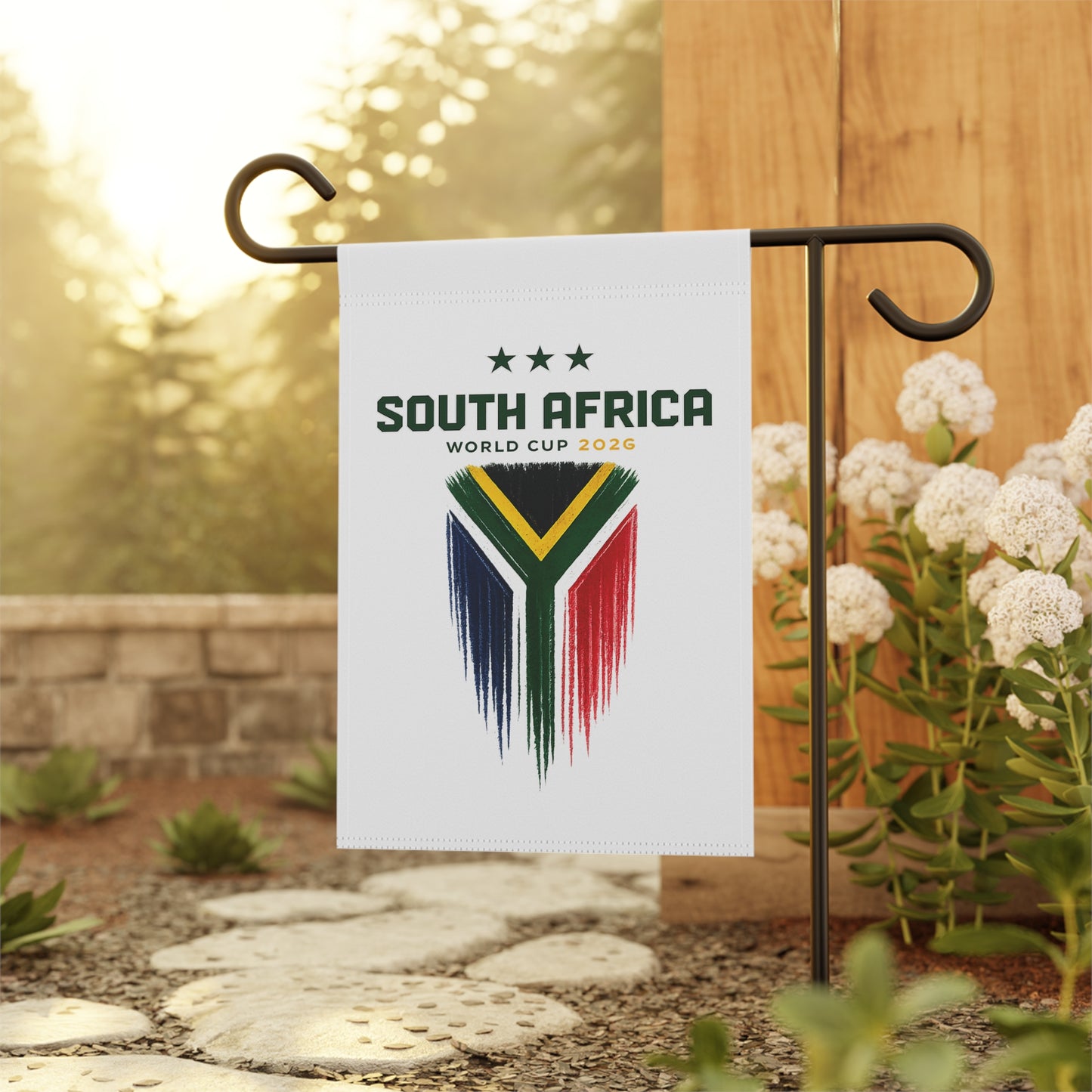 South Africa World Cup 2026 Garden Flag — Soccer Fan House Banner