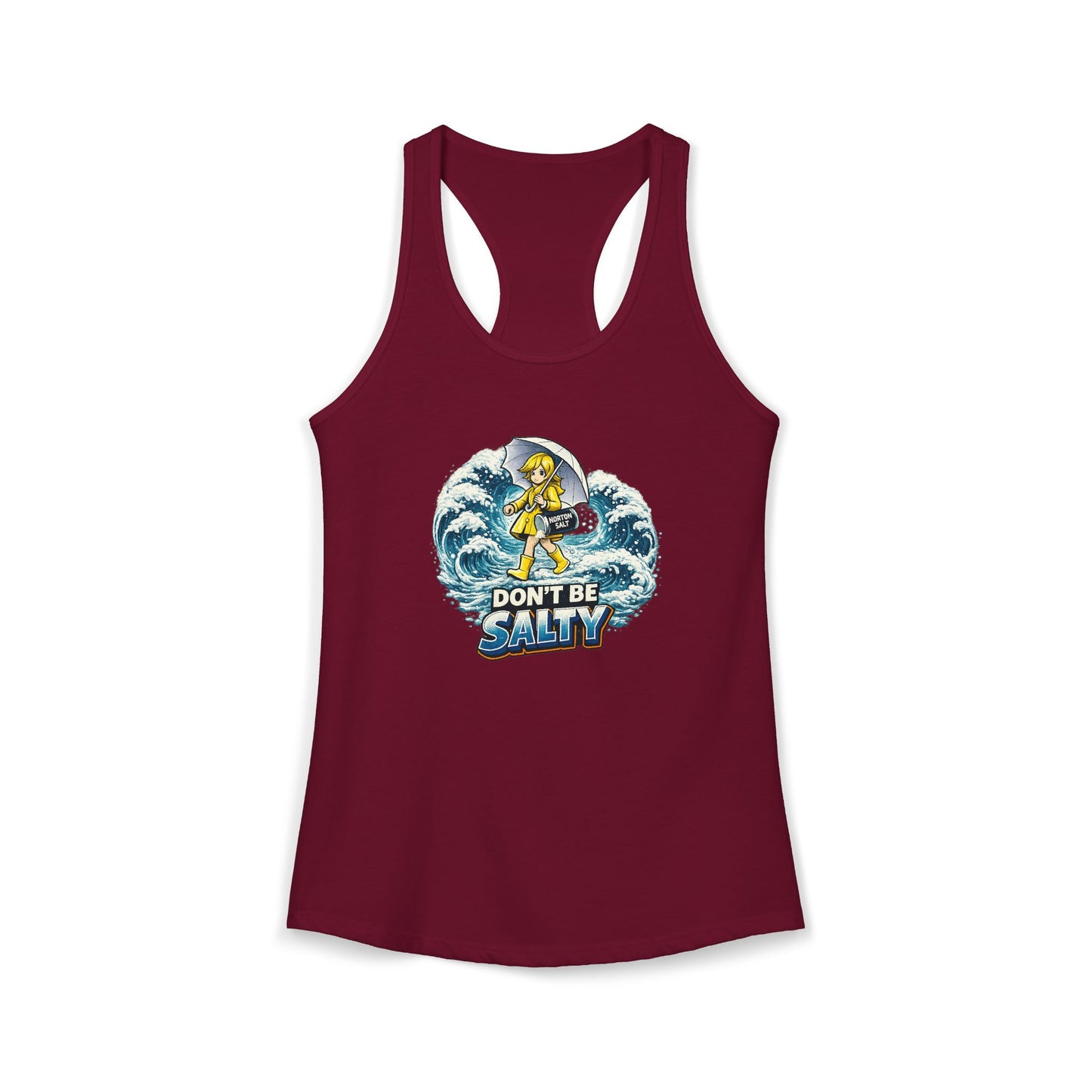 Don’t Be Salty Racerback Tank — Women's Beachy Summer Workout Top
