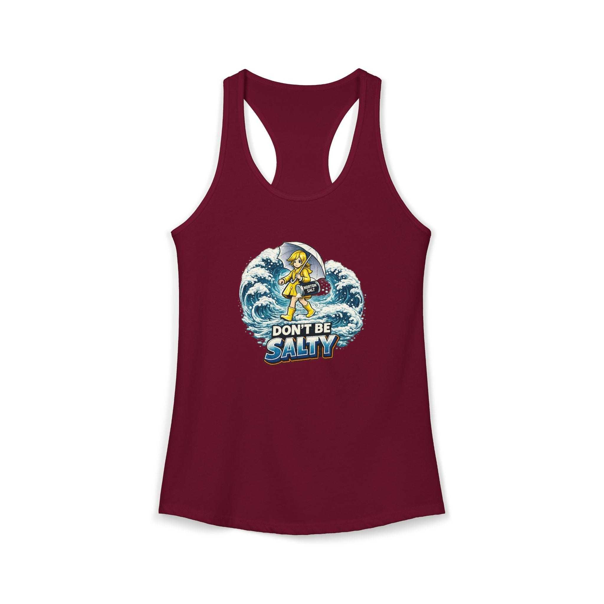 Don’t Be Salty Racerback Tank — Women's Beachy Summer Workout Top