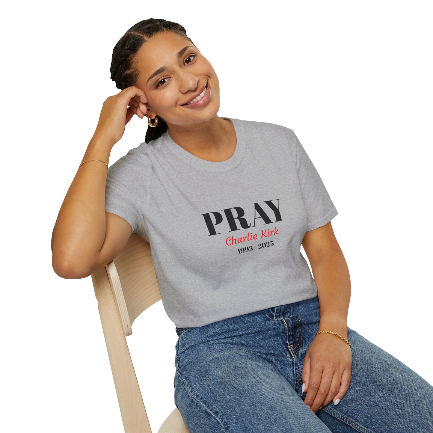 Unisex T-Shirt Charlie Kirk Remembrance Pray Shirt