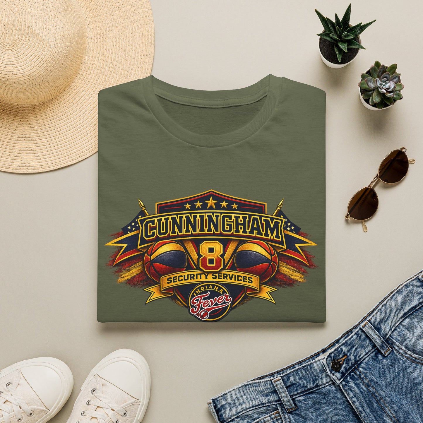 Cunningham 8 Security Services Vintage Logo T-Shirt