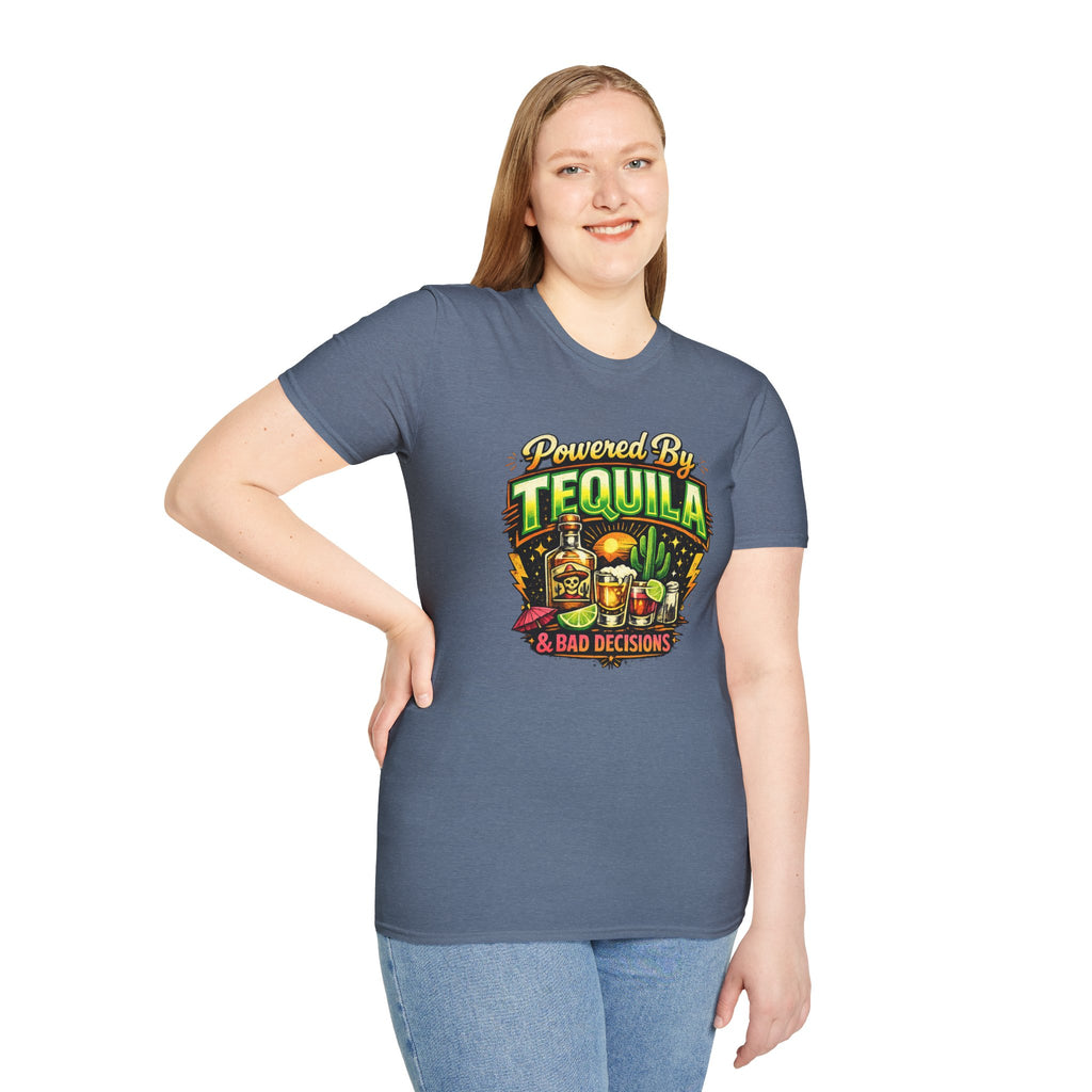 Tequila & Bad Decisions T-Shirt — Funny Bar Party Drinking Tee