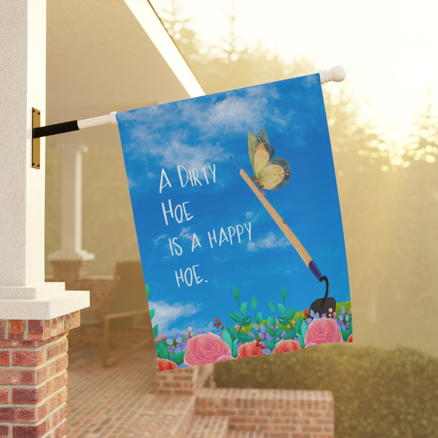 A dirty hoe is a happy hoe - Garden & House Banner