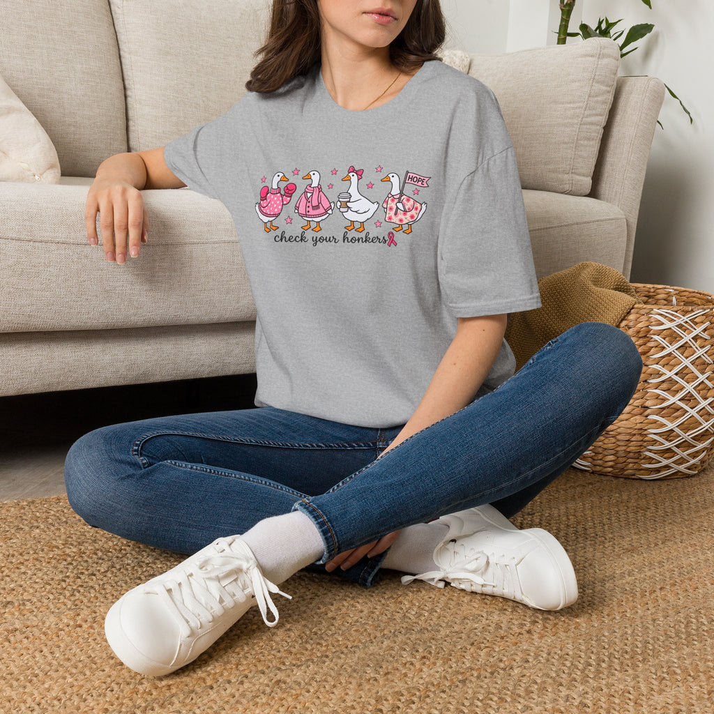 Check Your Honkers 🩷 Breast Cancer Awareness Goose Tee