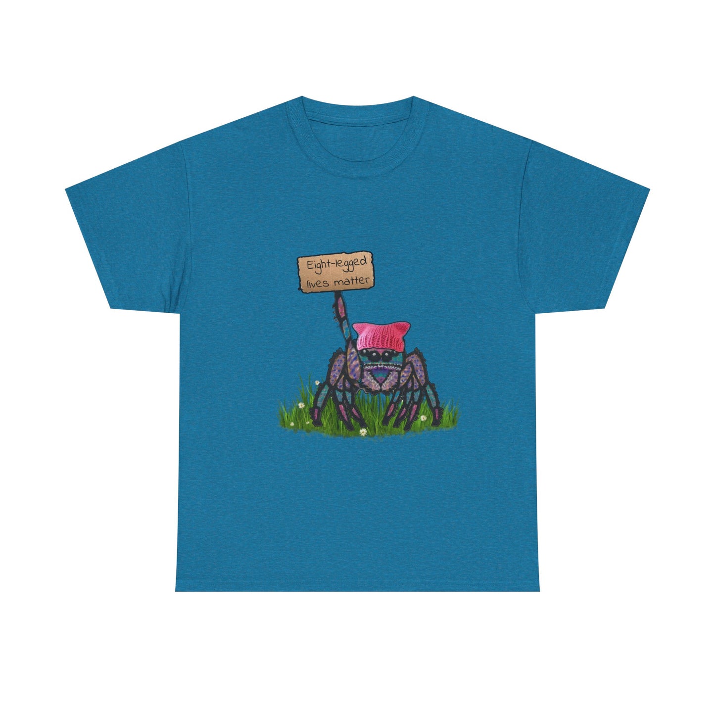 Unisex Heavy Cotton Tee - 'Eight-Legged Lives Matter' Spider Design Shirt
