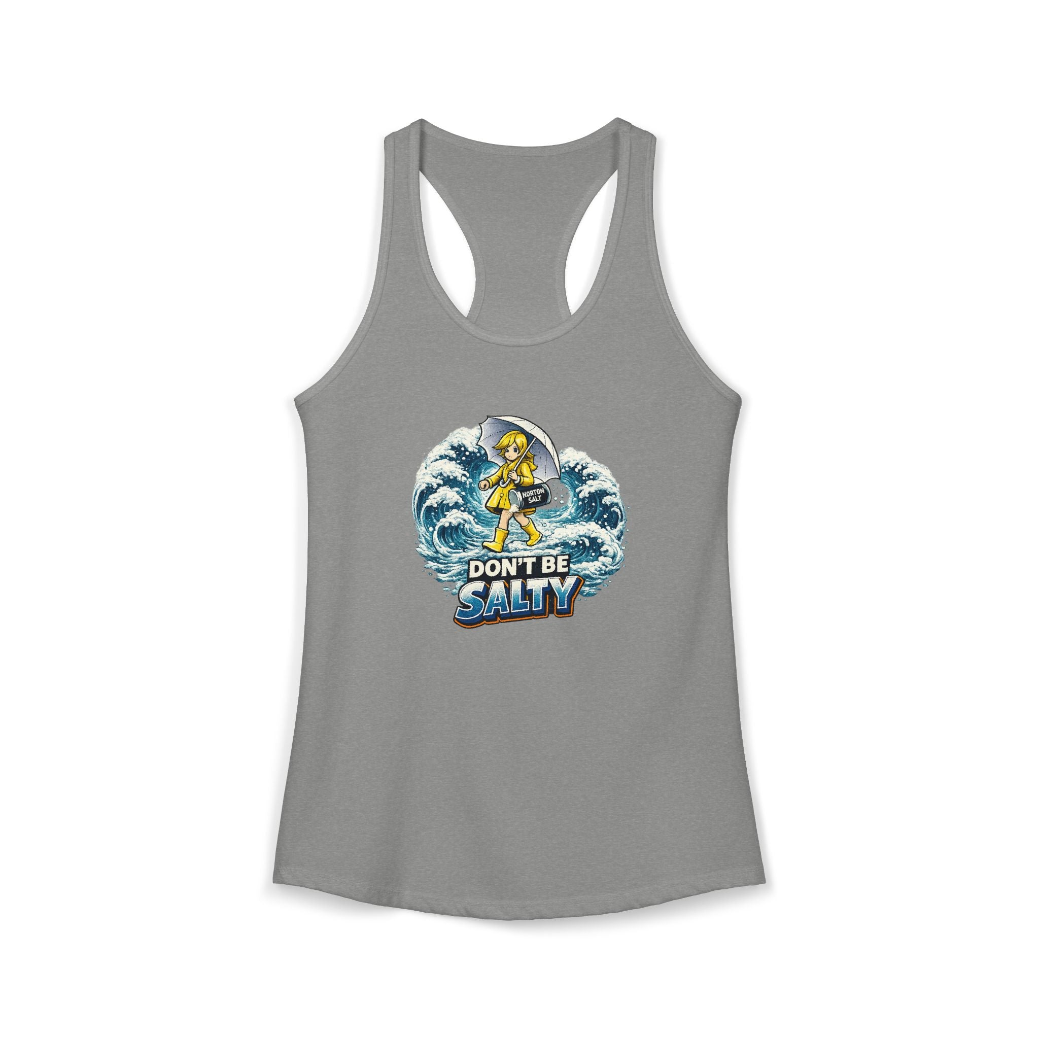 Don’t Be Salty Racerback Tank — Women's Beachy Summer Workout Top