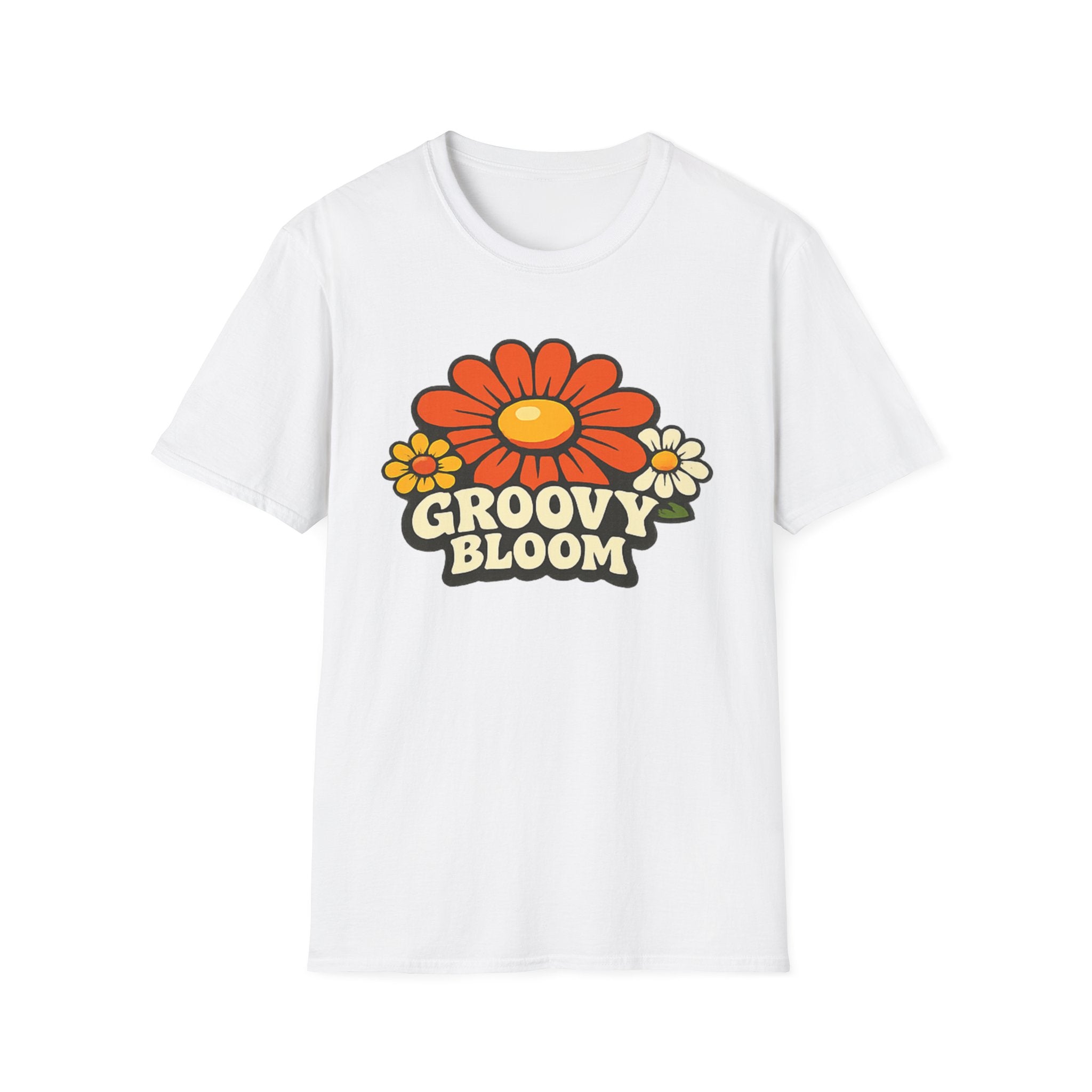 Groovy 70s Bloom T-Shirt — Retro Floral Vintage Vibe