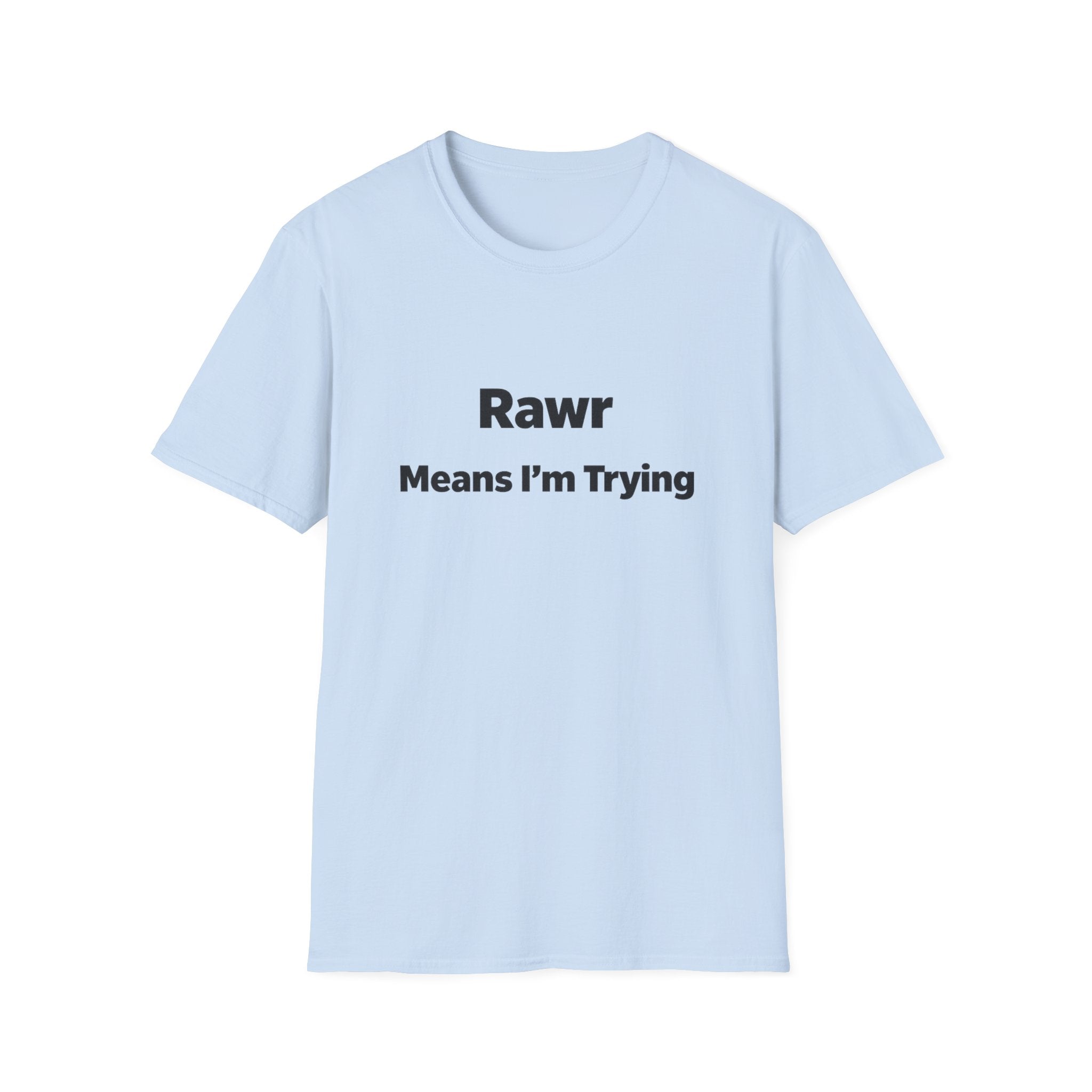 "Rawr Means I’m Trying" T-Shirt — Cute Funny Graphic Tee