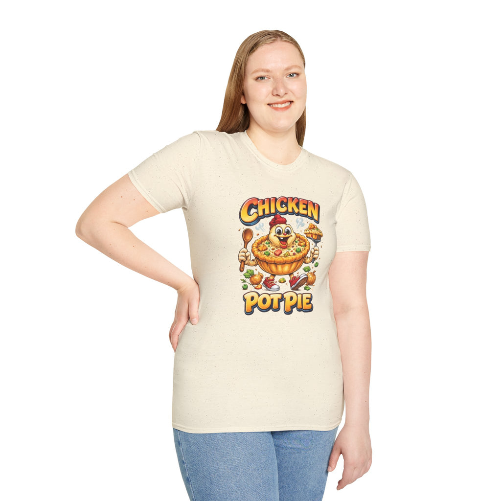 Comical Chicken Pot Pie T-Shirt — Funny Pie Lover Graphic Tee