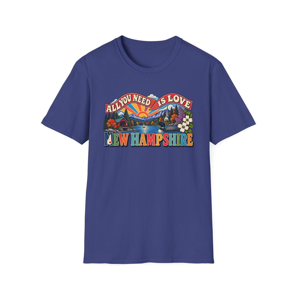 New Hampshire Retro 'All You Need Is Love' T-Shirt