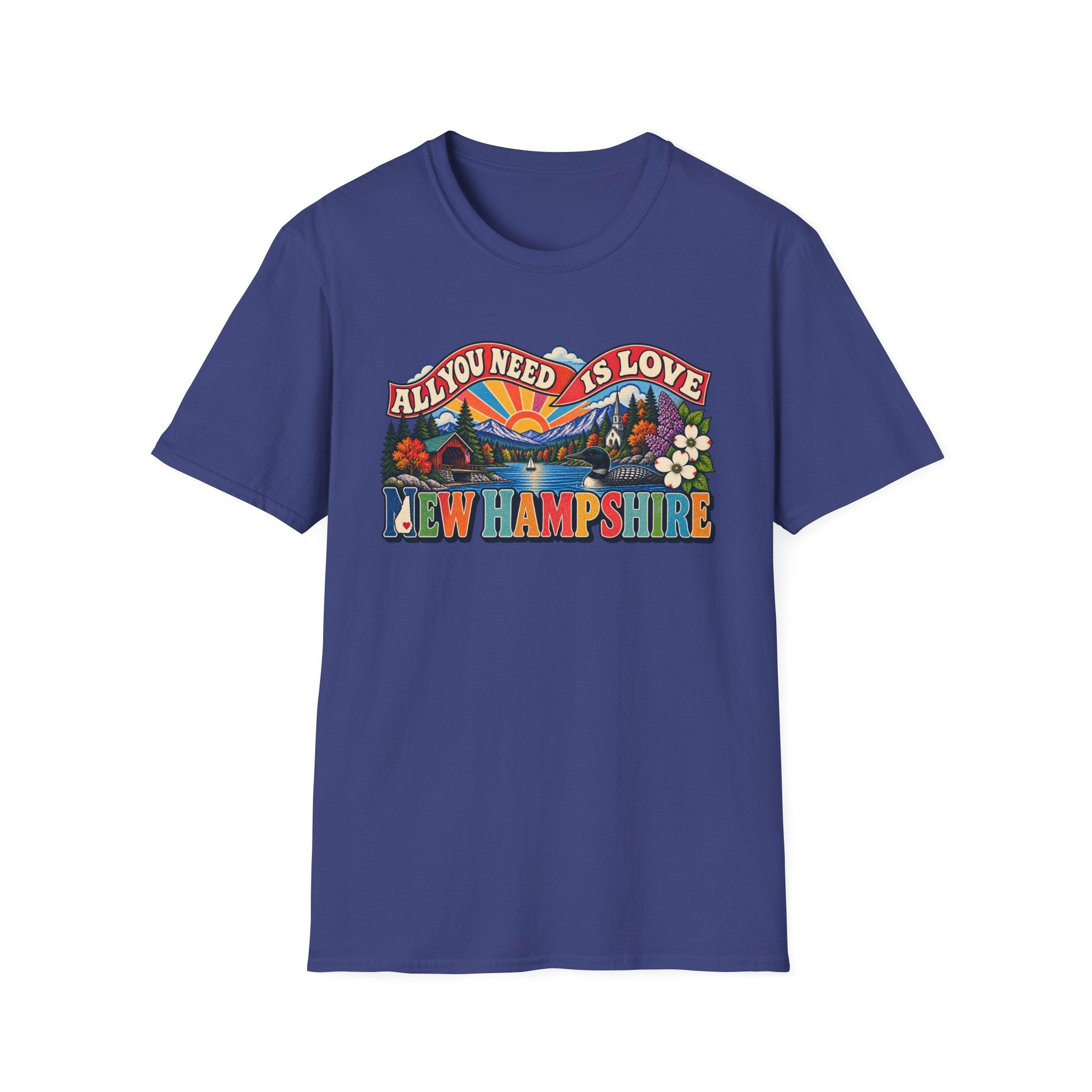 New Hampshire Retro 'All You Need Is Love' T-Shirt