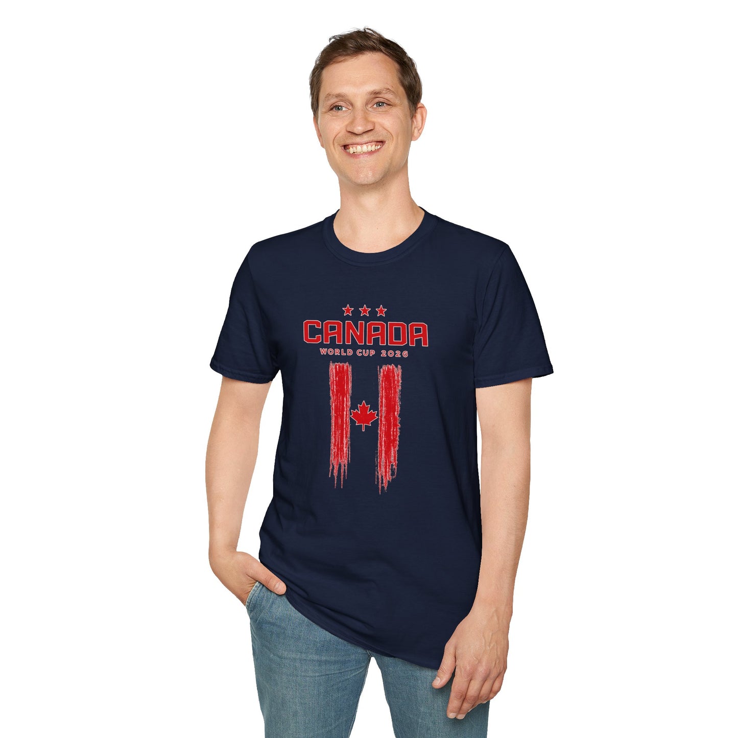 Canada World Cup 2026 T-Shirt — Distressed Maple Flag Soccer Fan Tee