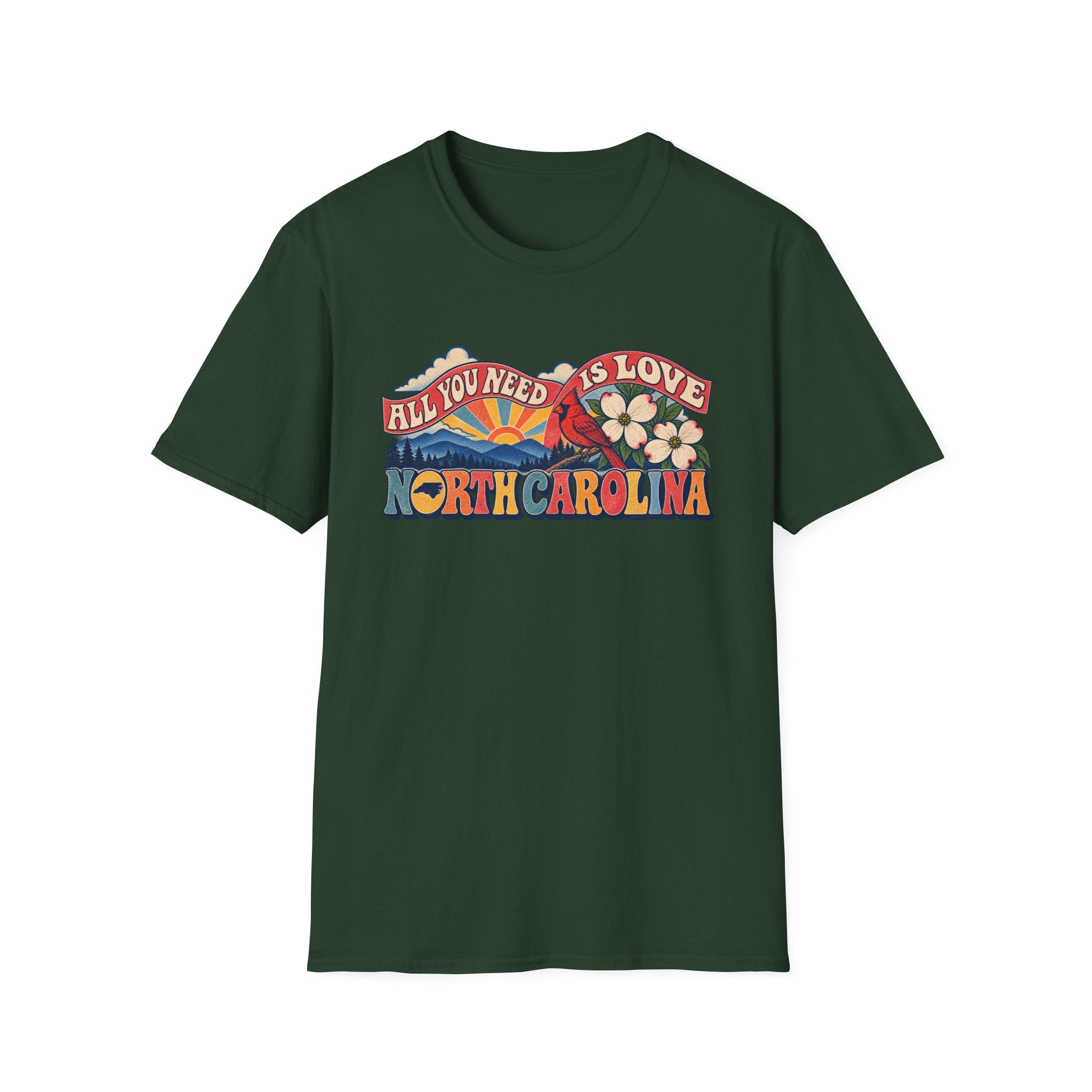 North Carolina Retro 'All You Need Is Love' T-Shirt