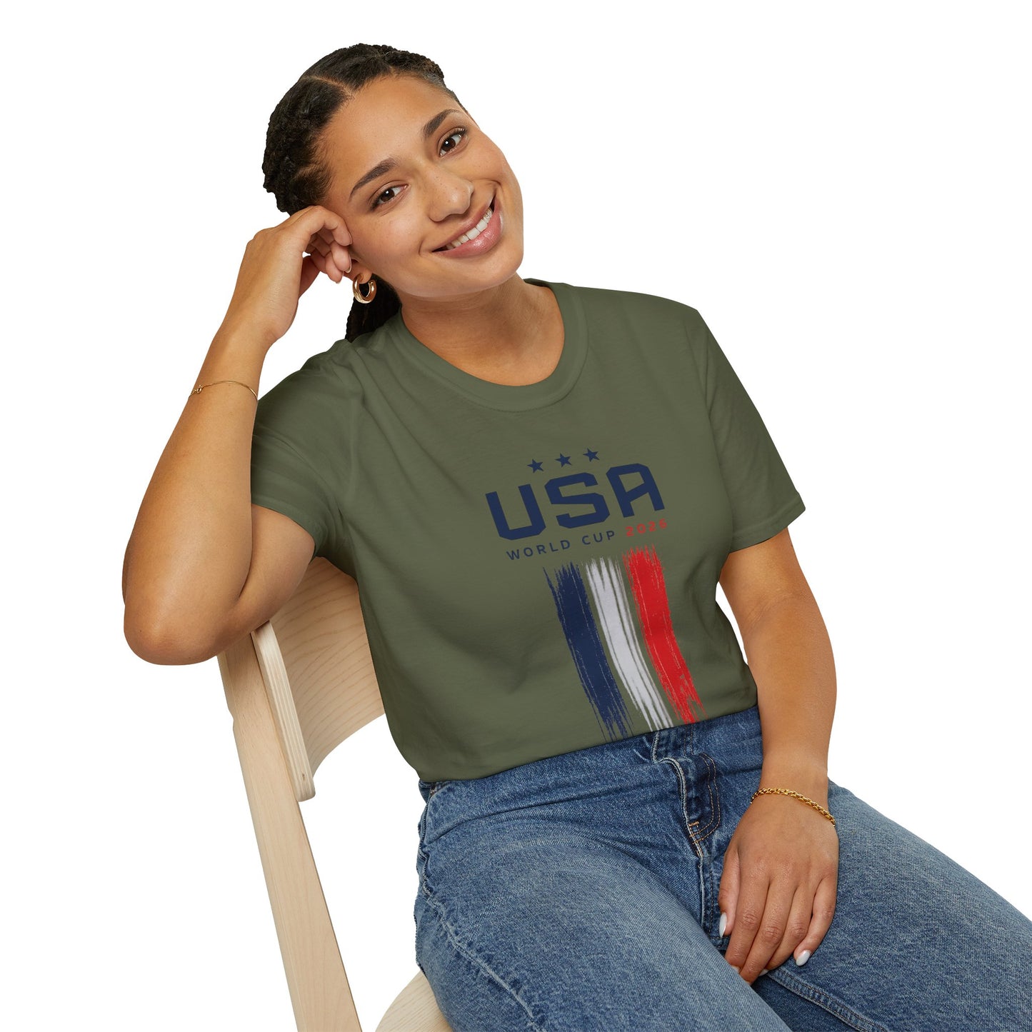 USA World Cup 2026 T-Shirt — Patriotic Red White Blue Soccer Fan Tee