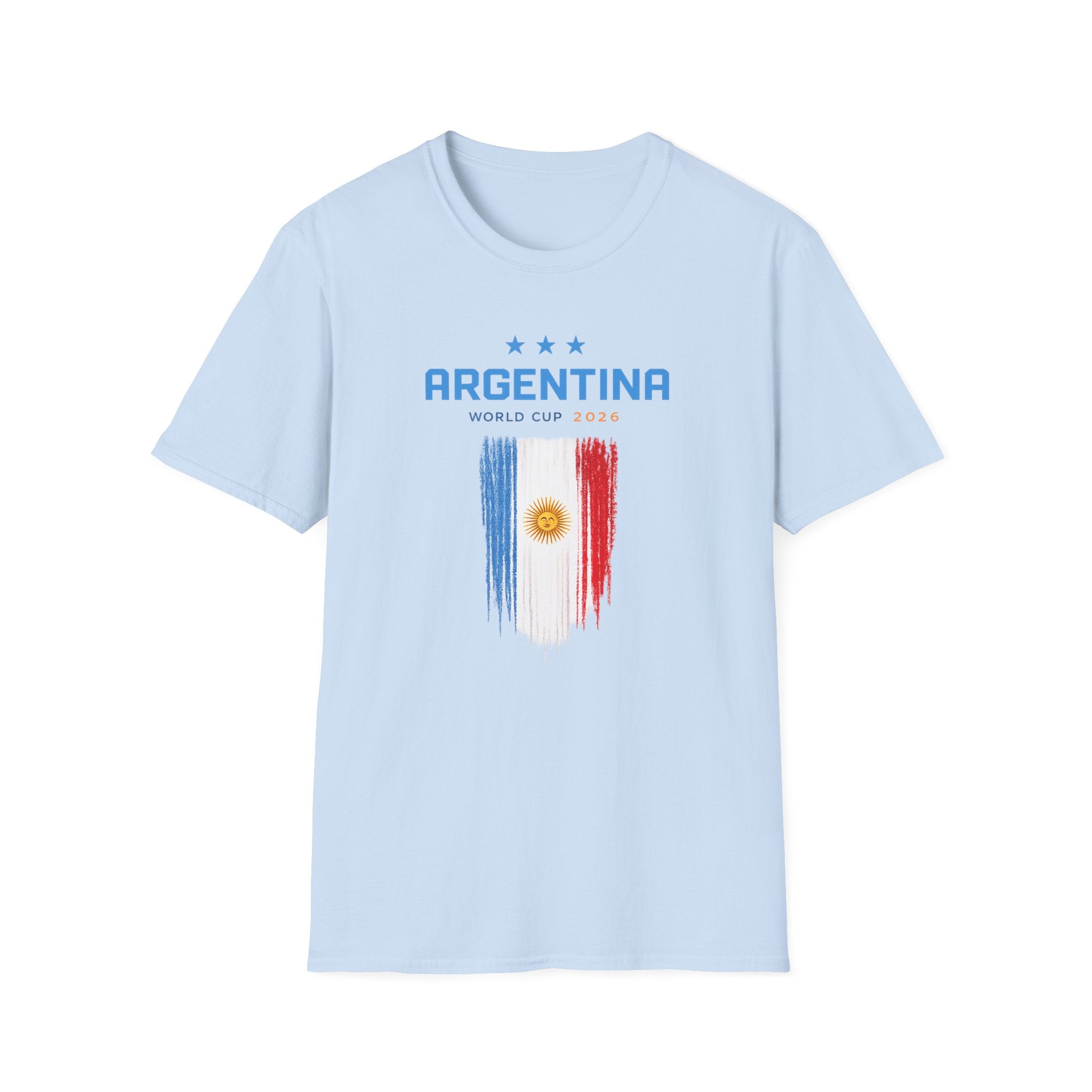Argentina World Cup T-Shirt – Distressed Flag & Crest Soccer Tee