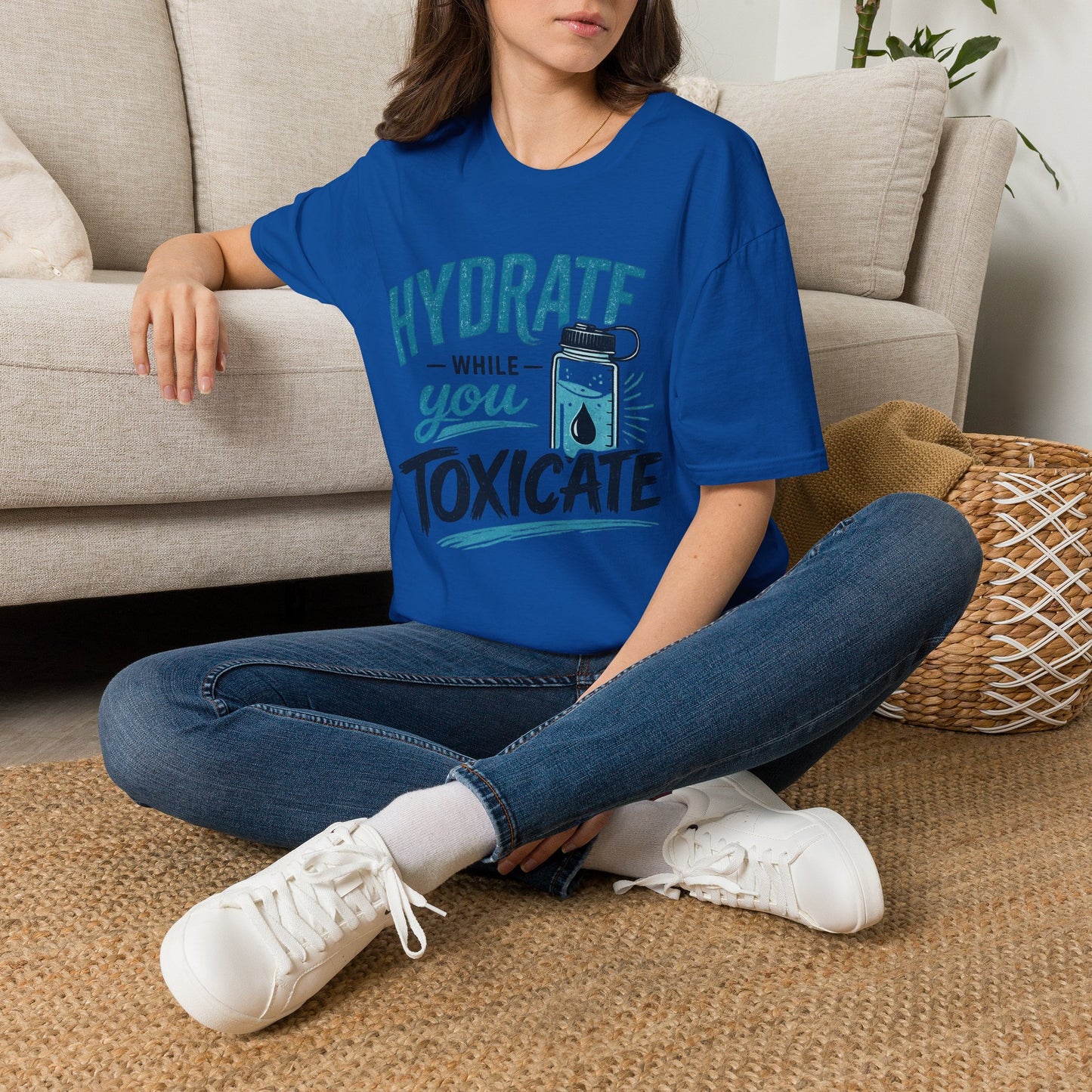 Hydrate While You Toxicate T-Shirt — Funny Hydration Water Bottle Tee