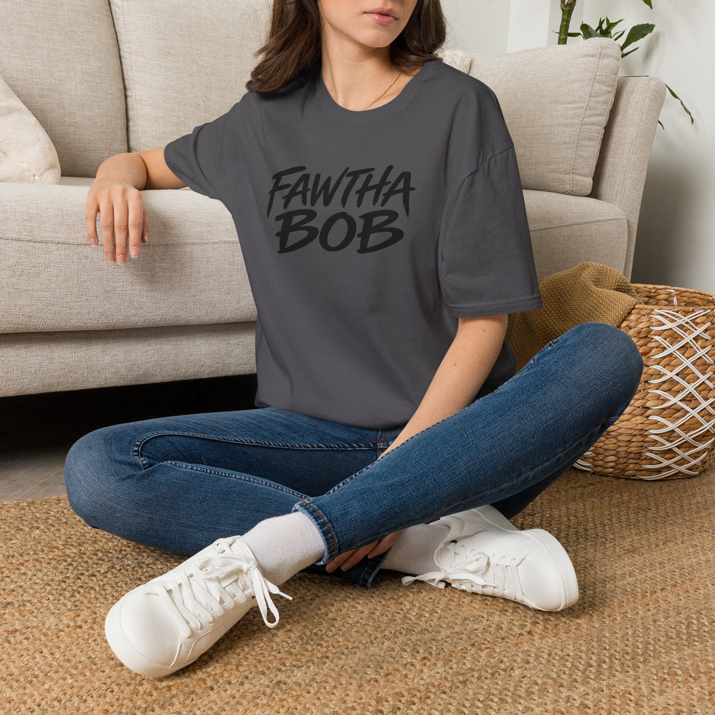 Fawtha Bob Graphic T‑Shirt — Bold Script Casual Tee