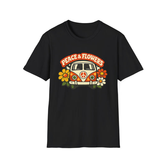 Hippie Van Peace & Flowers T-Shirt