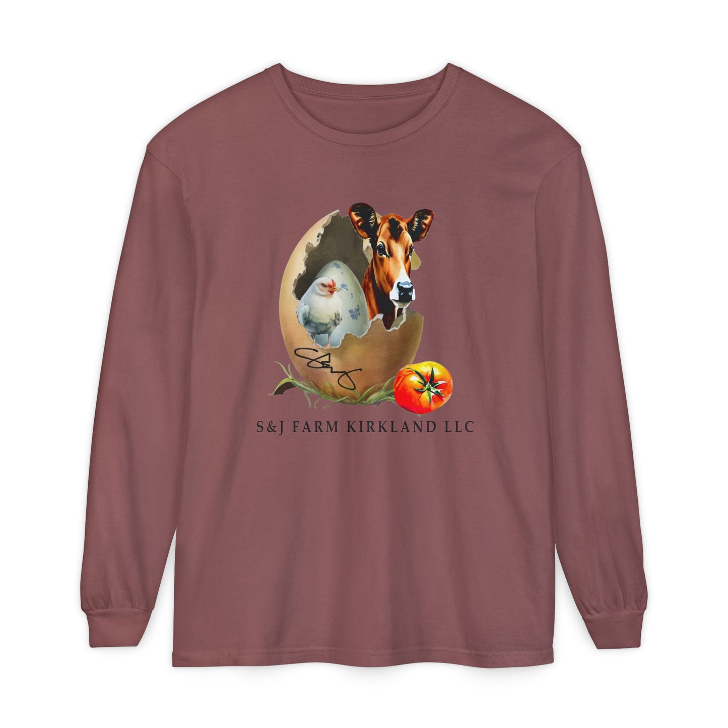 S&J Farm Kirkland LLC - Unisex Garment-dyed Long Sleeve T-Shirt