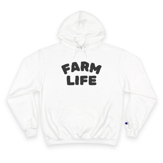 Farm Life Champion Hoodie Gould Creek Farm- Cozy Apparel for Agriculture Lovers
