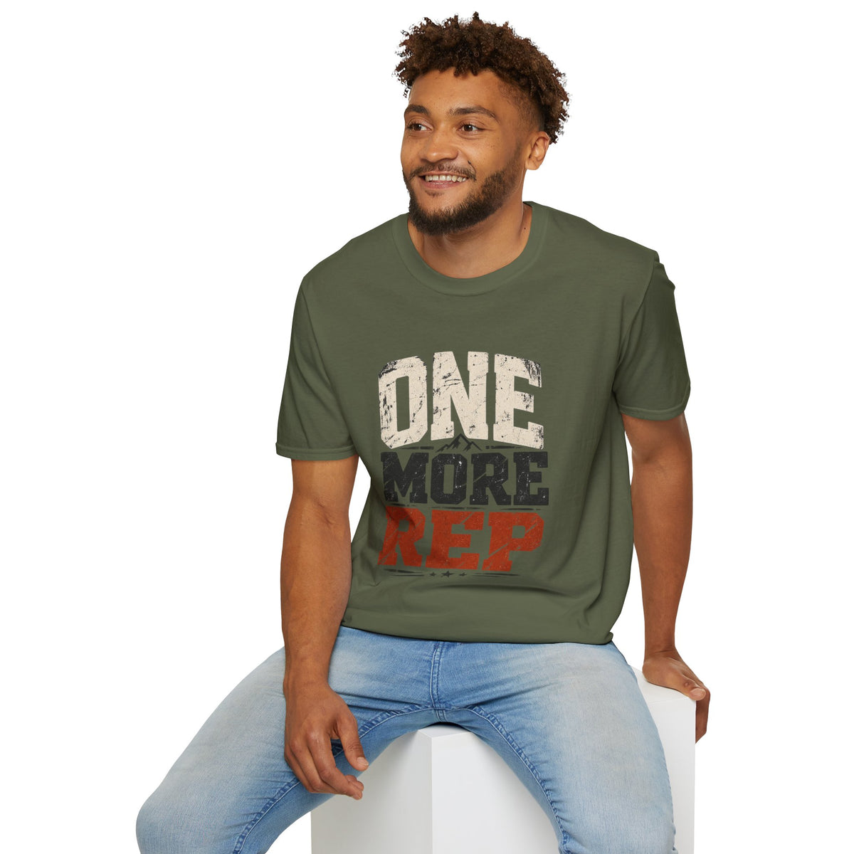 One More Rep – Vintage Workout & Fitness Graphic Tee