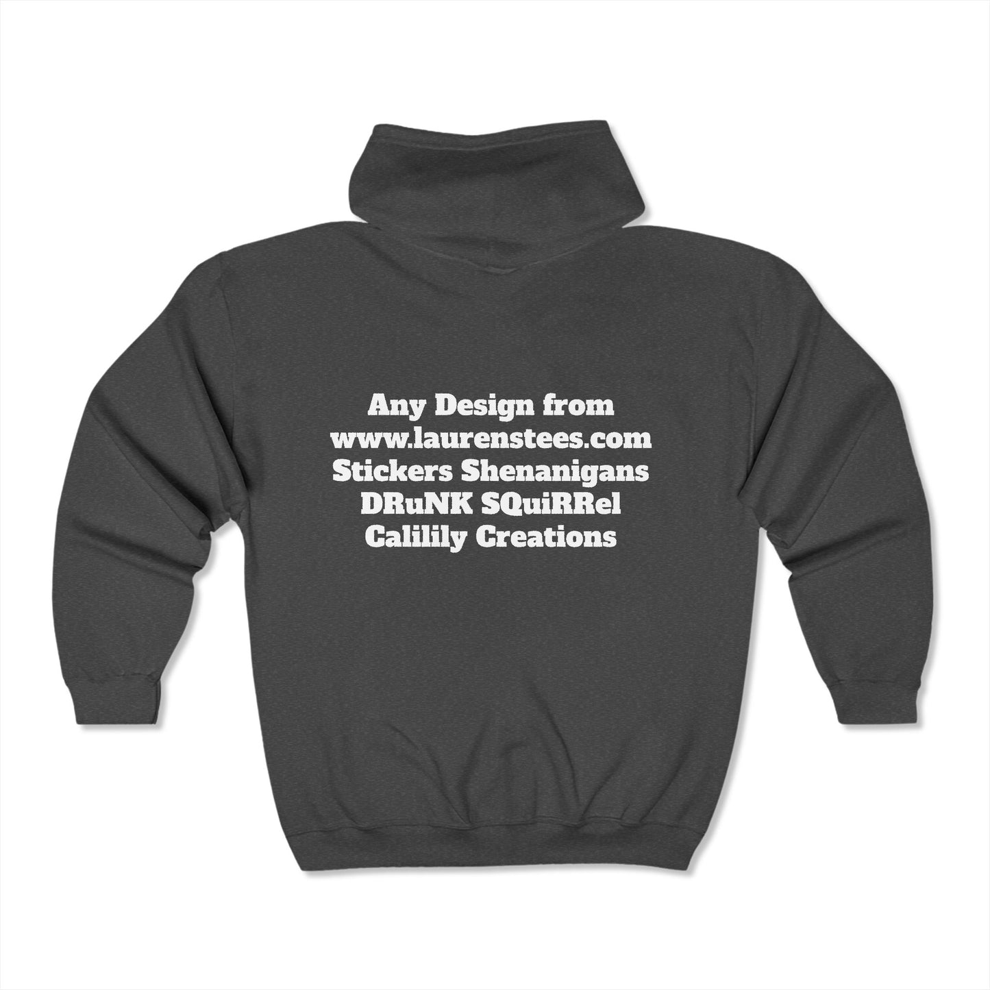 Custom or Any design on site (both sides front & back) - Unisex Heavy Blend™ Full Zip Hooded Sweatshirt