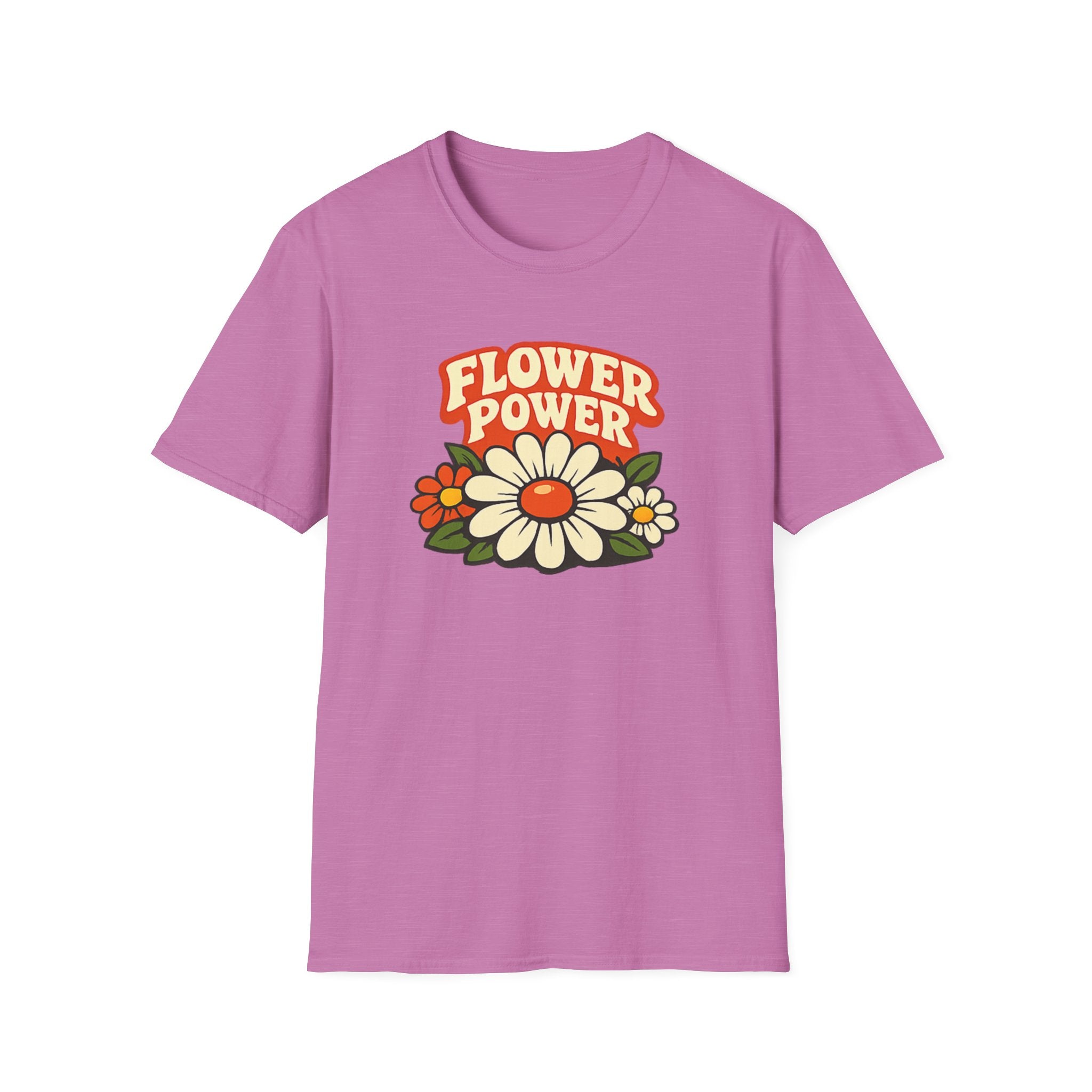 Retro Flower Power Graphic T-Shirt — Vintage 60s Floral Vibe