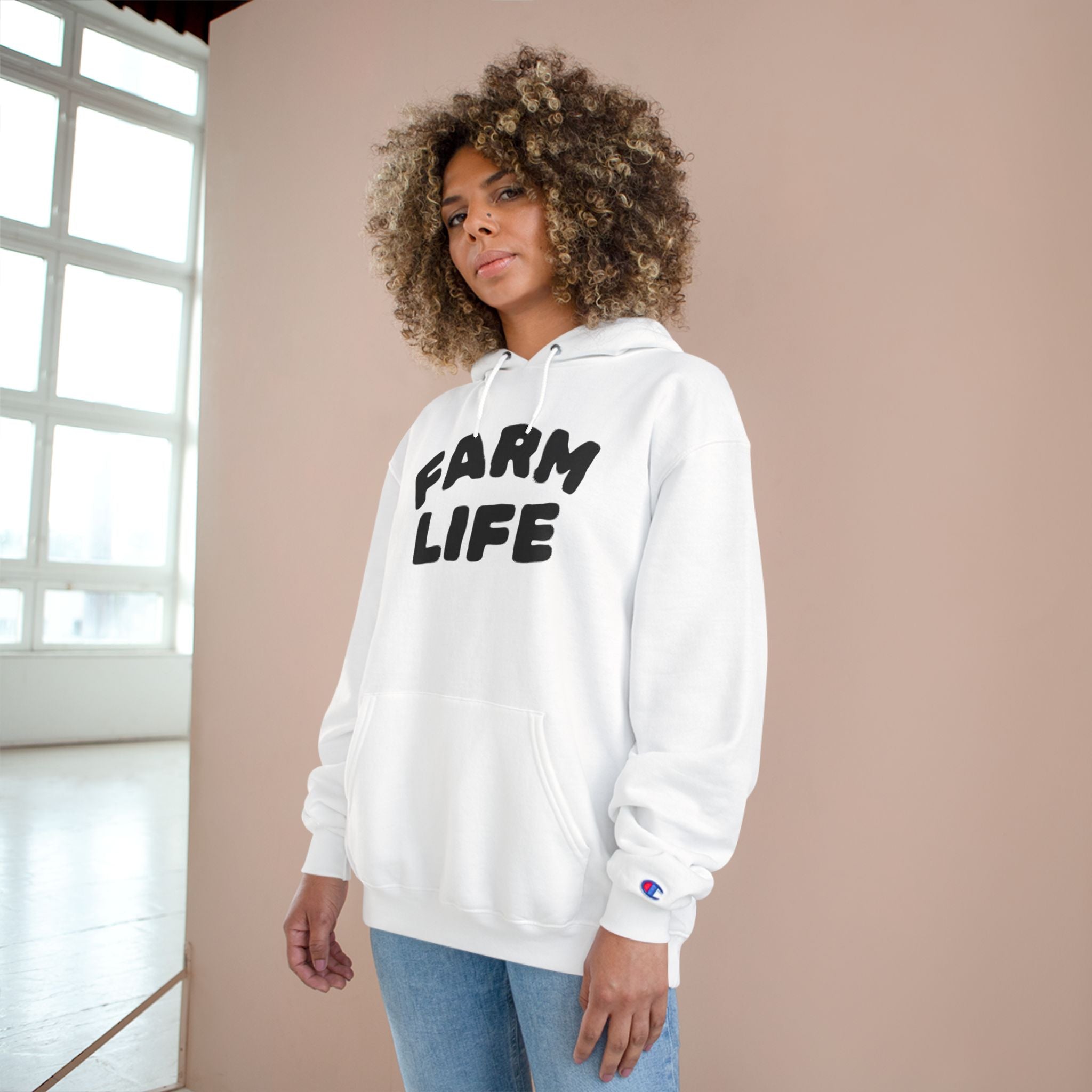 Farm Life Champion Hoodie - Cozy Apparel for Agriculture Lovers