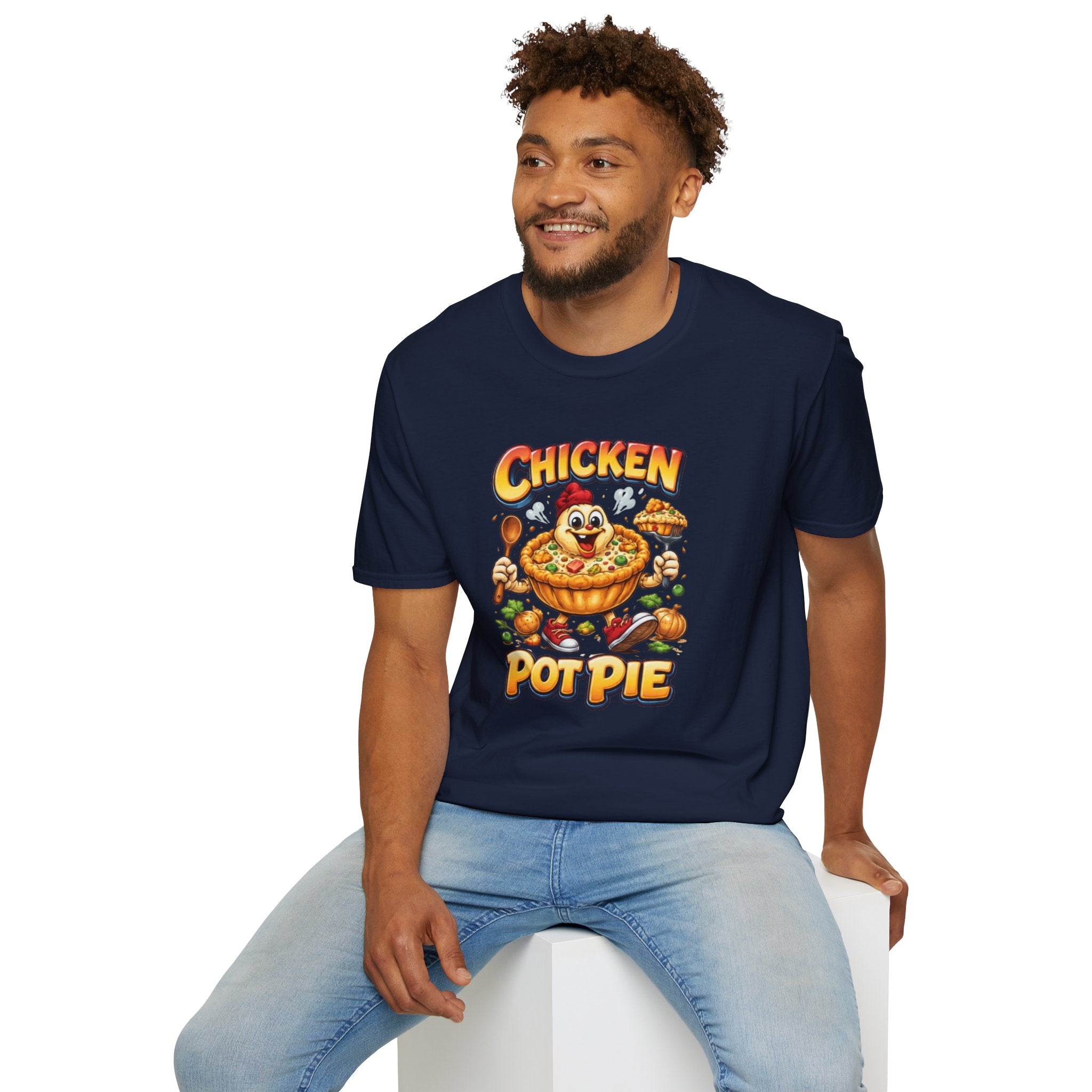 Comical Chicken Pot Pie T-Shirt — Funny Pie Lover Graphic Tee