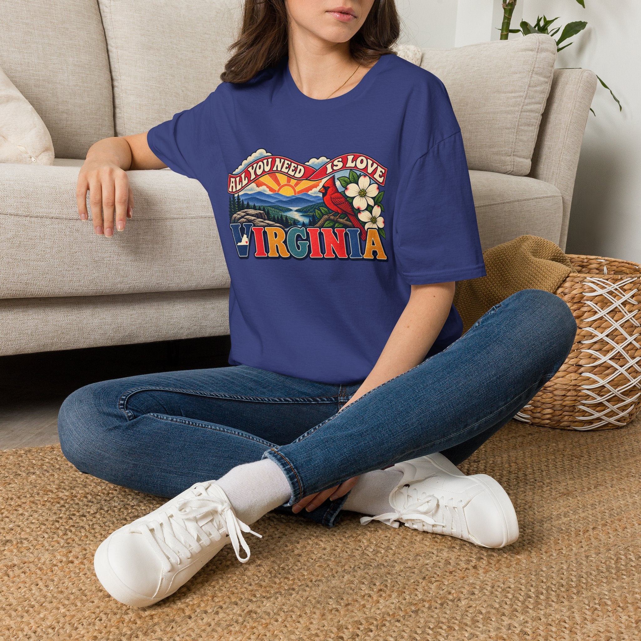 Virginia Retro 'All You Need Is Love' T-Shirt