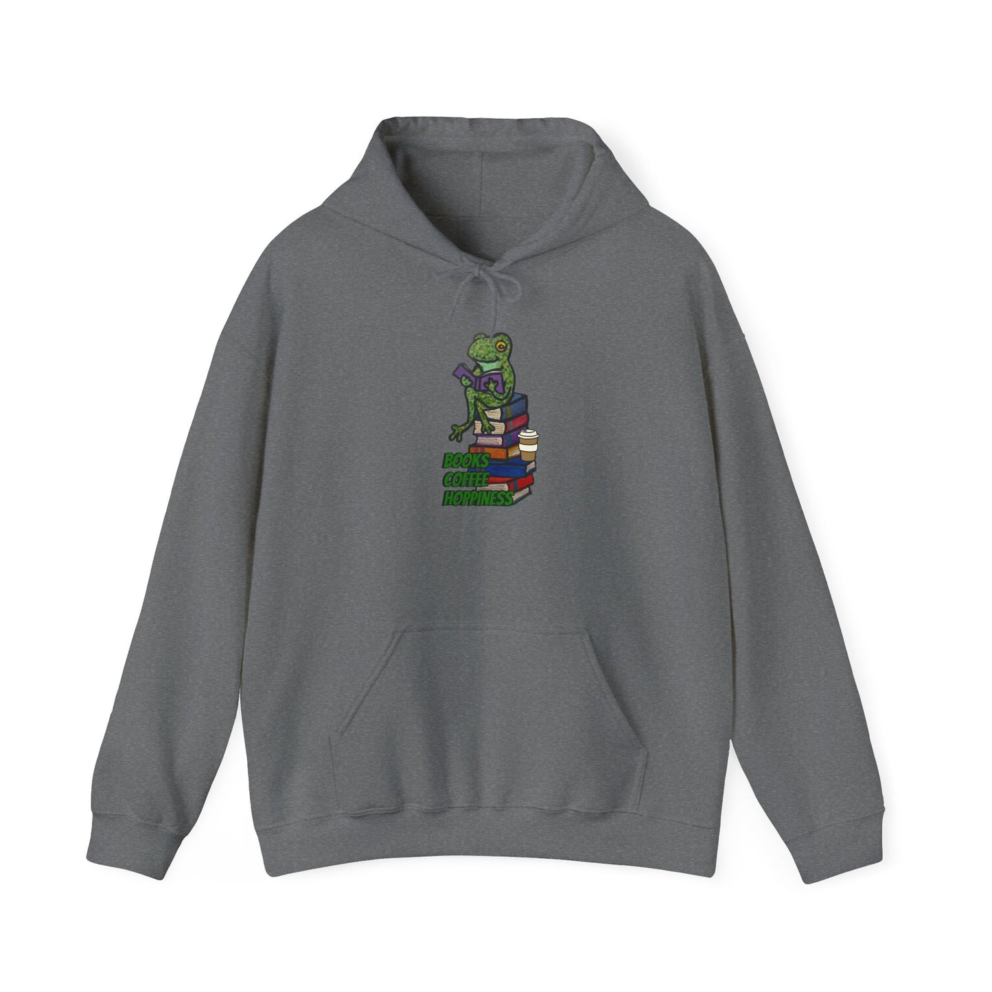 Cozy Unisex Hooded Sweatshirt with Bookworm Design