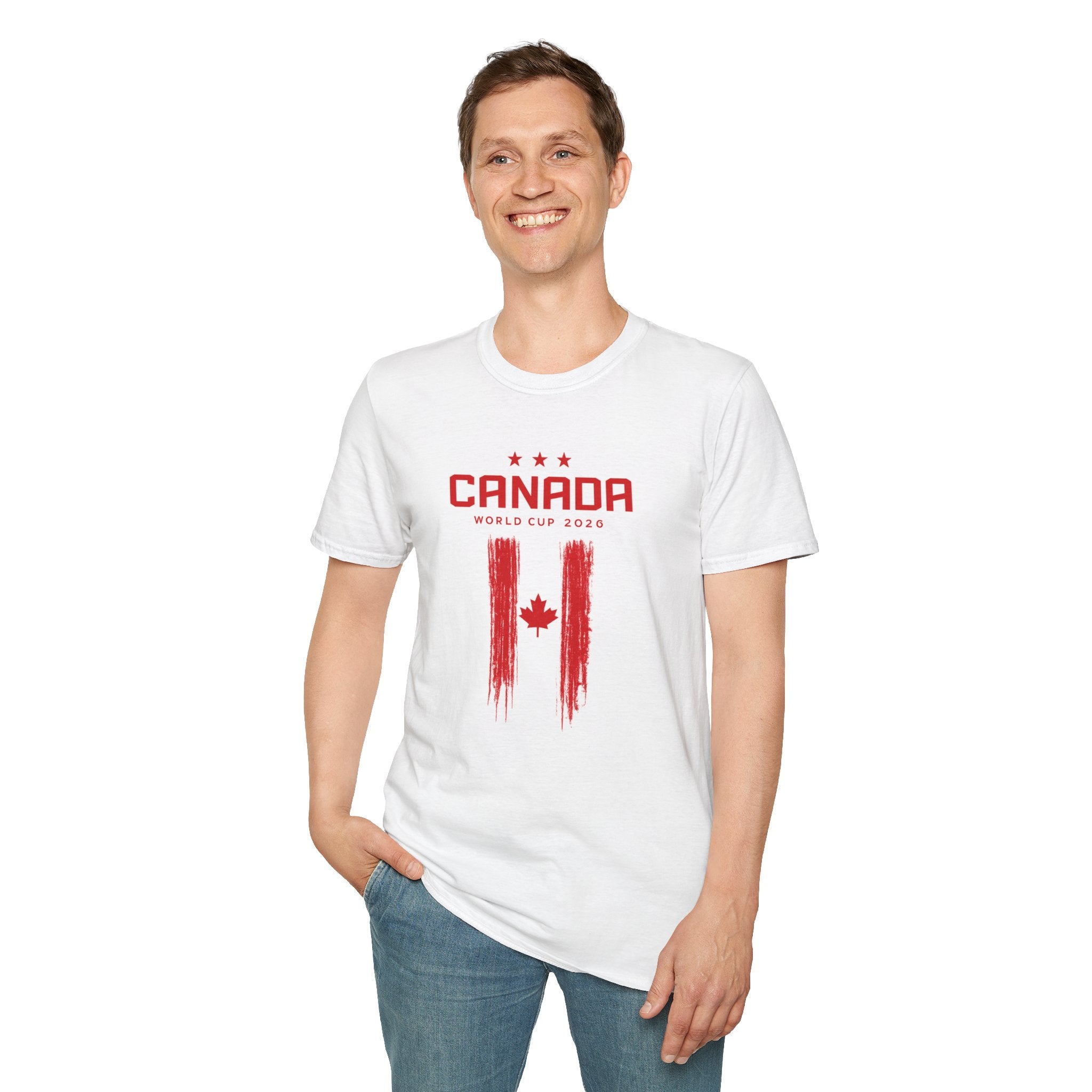 Canada World Cup 2026 T-Shirt — Distressed Maple Flag Soccer Fan Tee