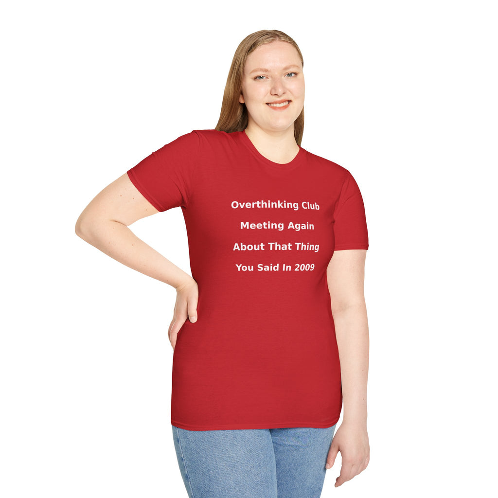 Overthinking Club T-Shirt — Funny Mental Health Tee for Overthinkers