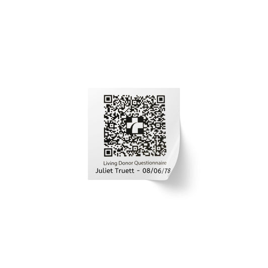 Custom QR Code Square Sticker Rolls for Events & Labels