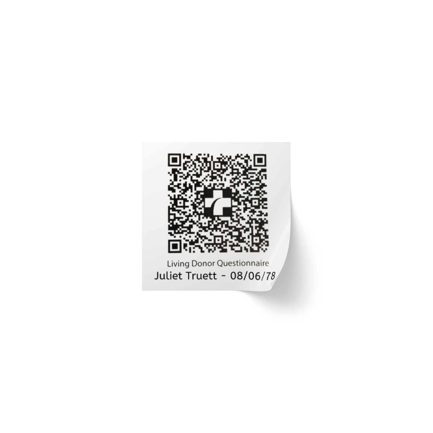 Custom QR Code Square Sticker Rolls for Events & Labels