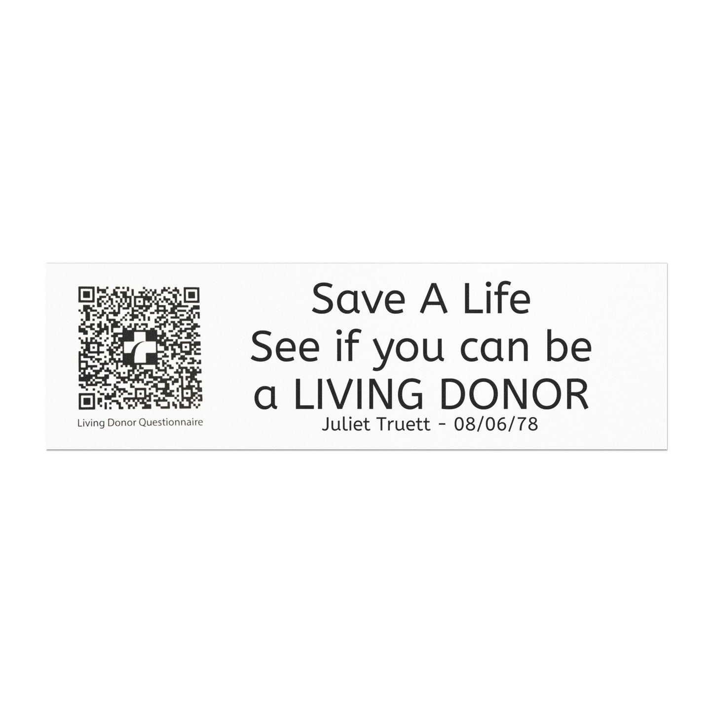Living Donor Awareness Car Magnet