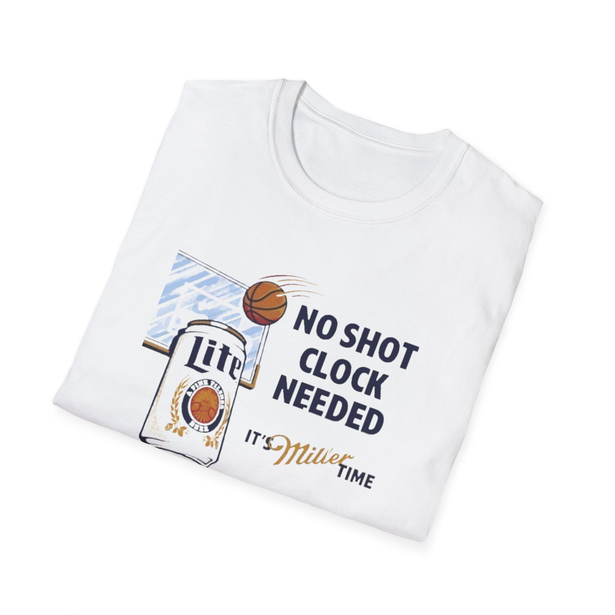 Miller Lite "No Shot Clock Needed" Basketball T-Shirt