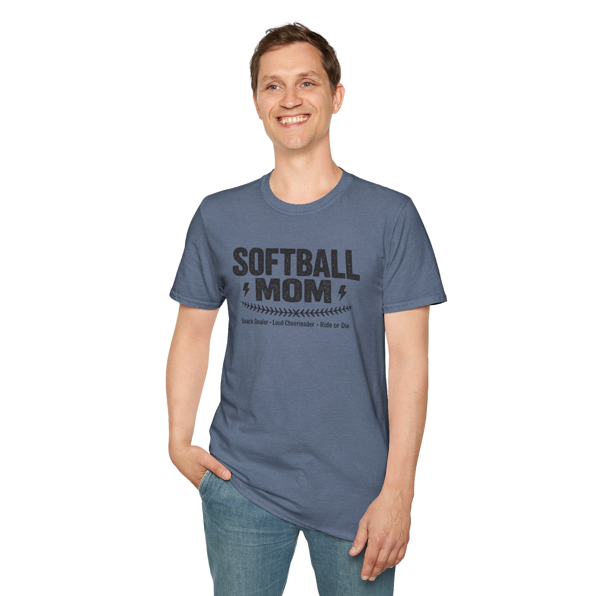 Softball Mom T-Shirt – Proud Softball Mom Tee (Coach, Team Mom Gift)