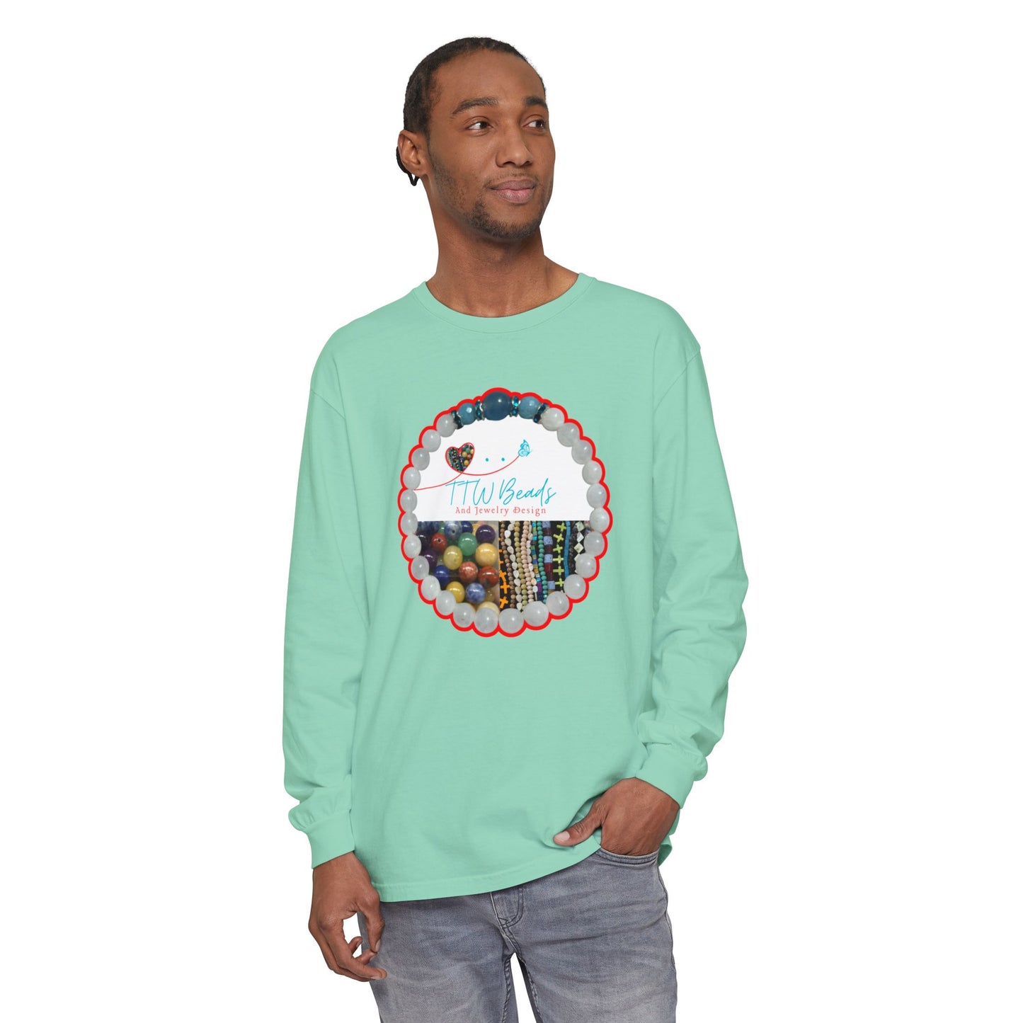 TTW Beads and Gould Creek Farm Vibrant Long Sleeve T-Shirt for Artists and Farmers