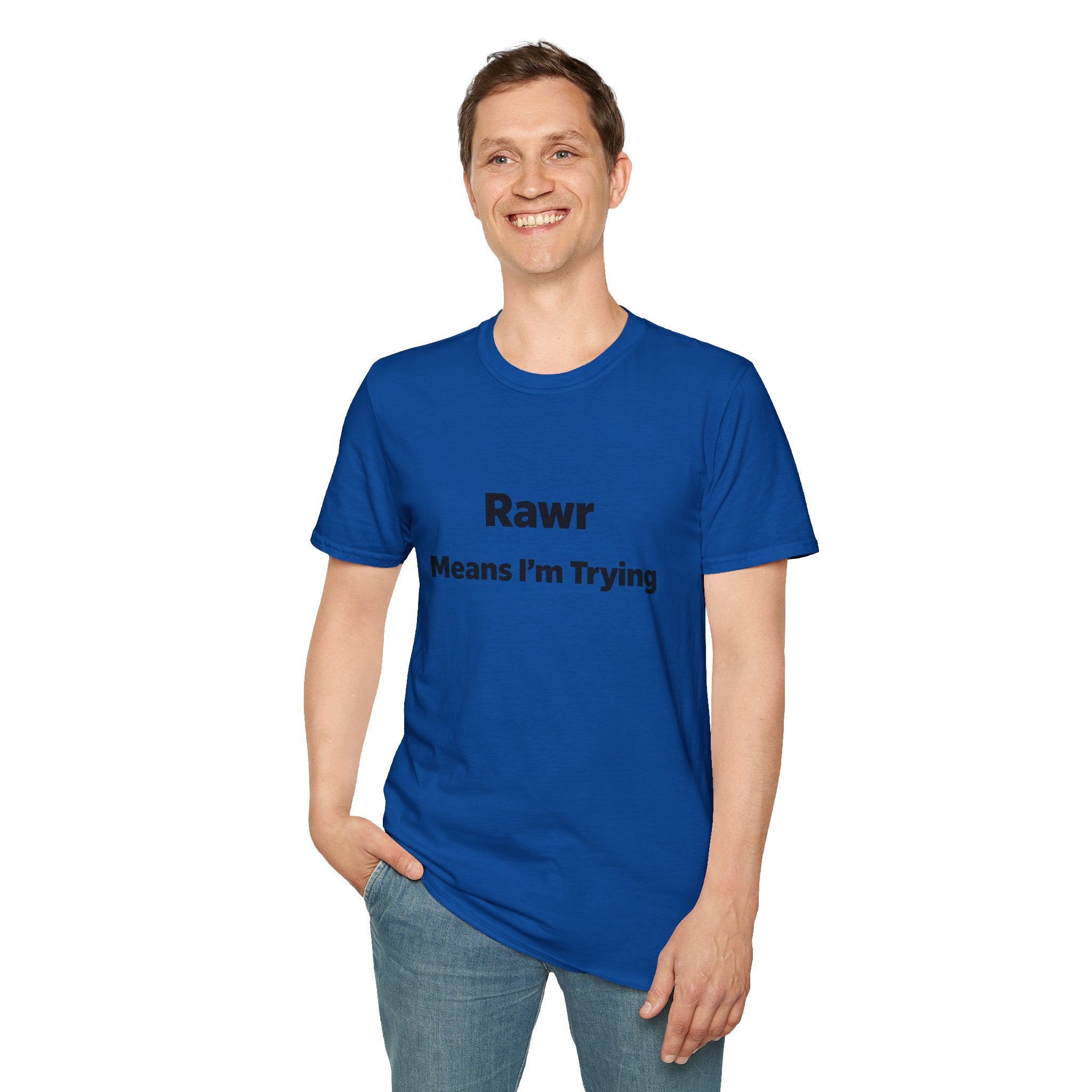 "Rawr Means I’m Trying" T-Shirt — Cute Funny Graphic Tee