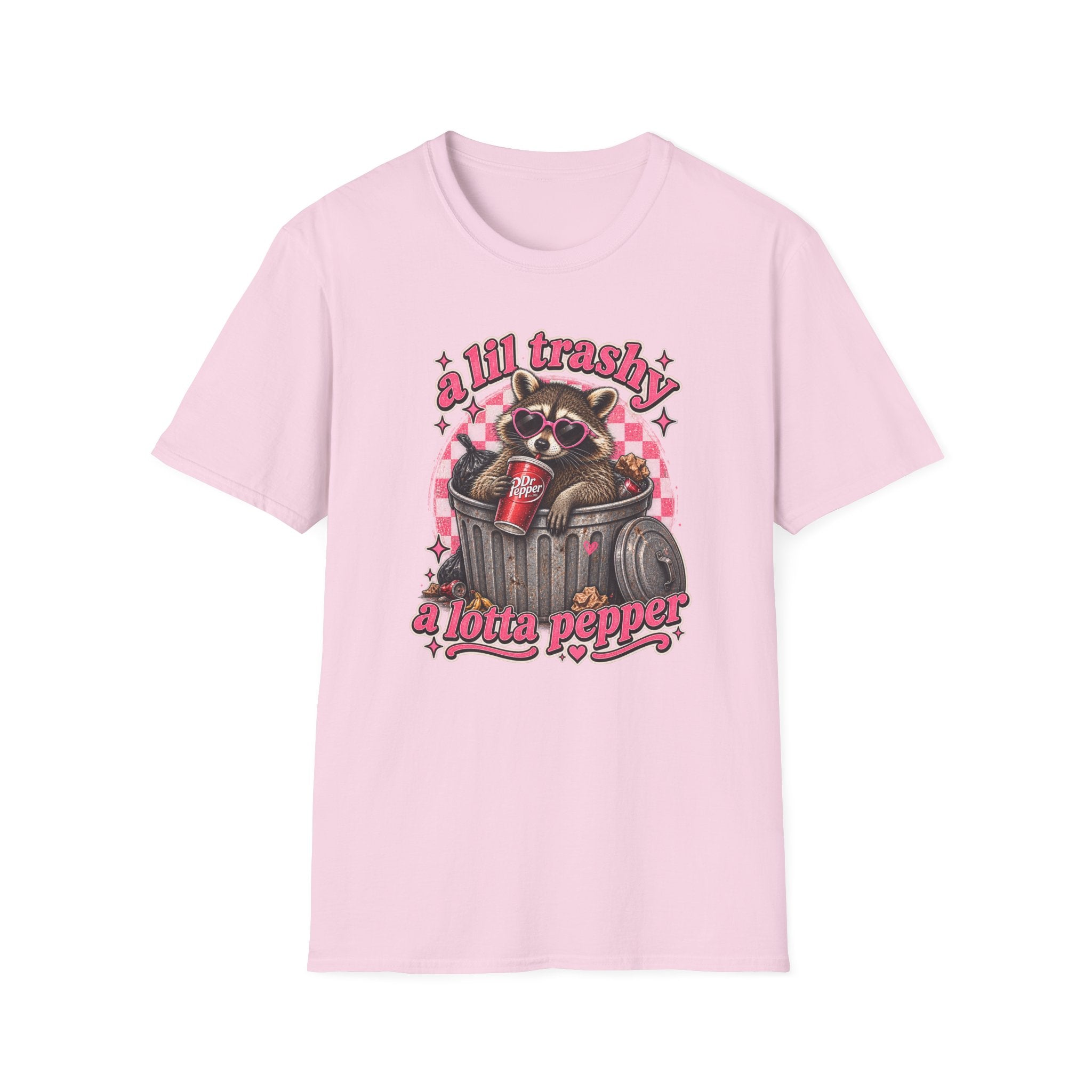 A Lil Trashy, A Lotta Pepper Raccoon Tee 🦝🥤